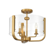 Eurofase Lighting - Campisi 3-Light 16" Semi-Flush Mount, Gold Finish | Bees Lighting