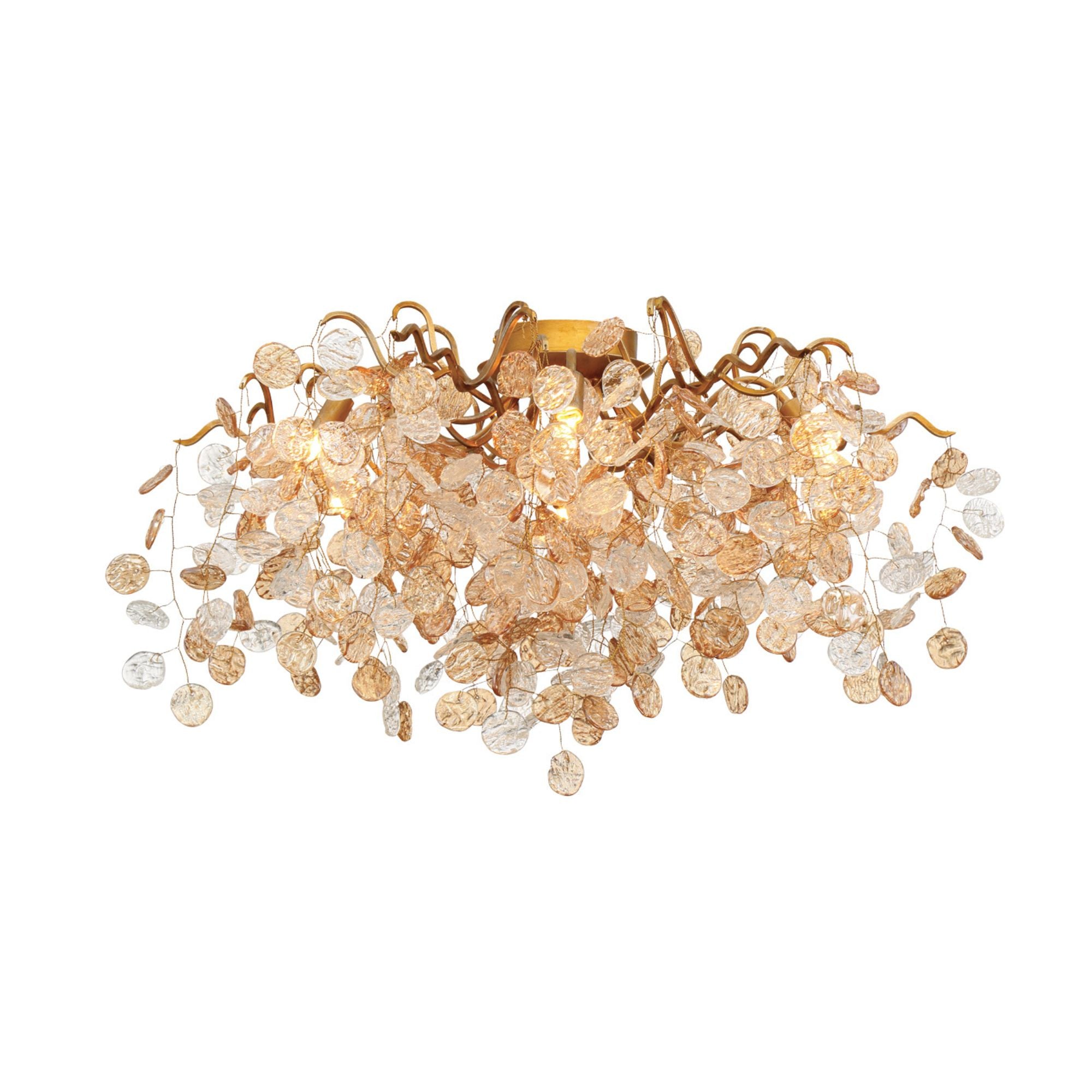 Campobasso 7-Light 27" LED Flush Mount, Gold Finish