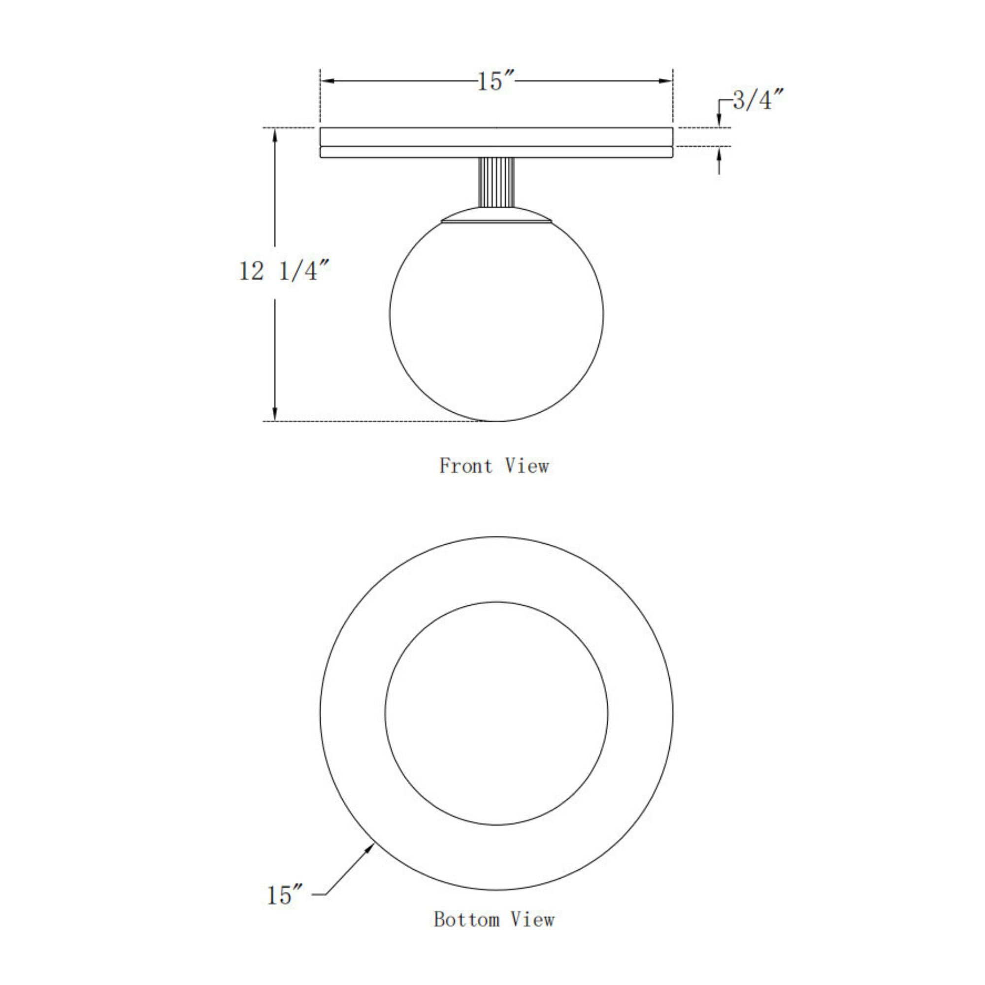 Eurofase Carnagie 15 in. Flush Mount Light, Matte Black