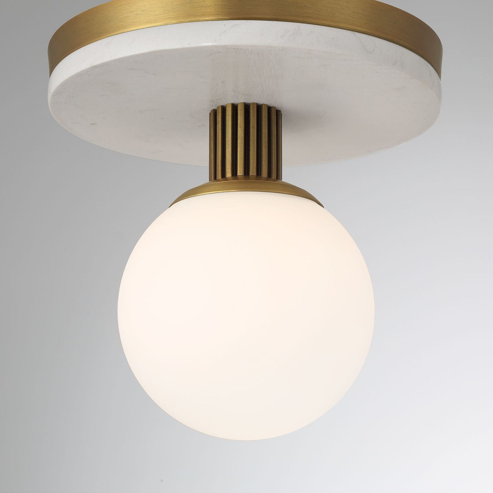 Eurofase Carnagie 8 in. Flush Mount Light, Antique Brass