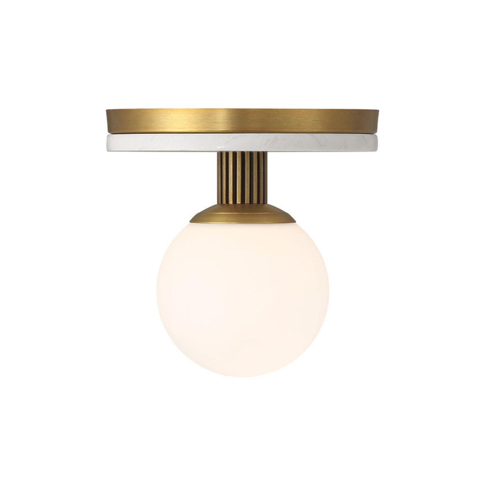 Eurofase Carnagie 8 in. Flush Mount Light, Antique Brass
