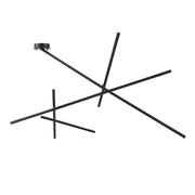 Crossroads 9-Light 57" LED Semi-Flush Mount, Black Finish