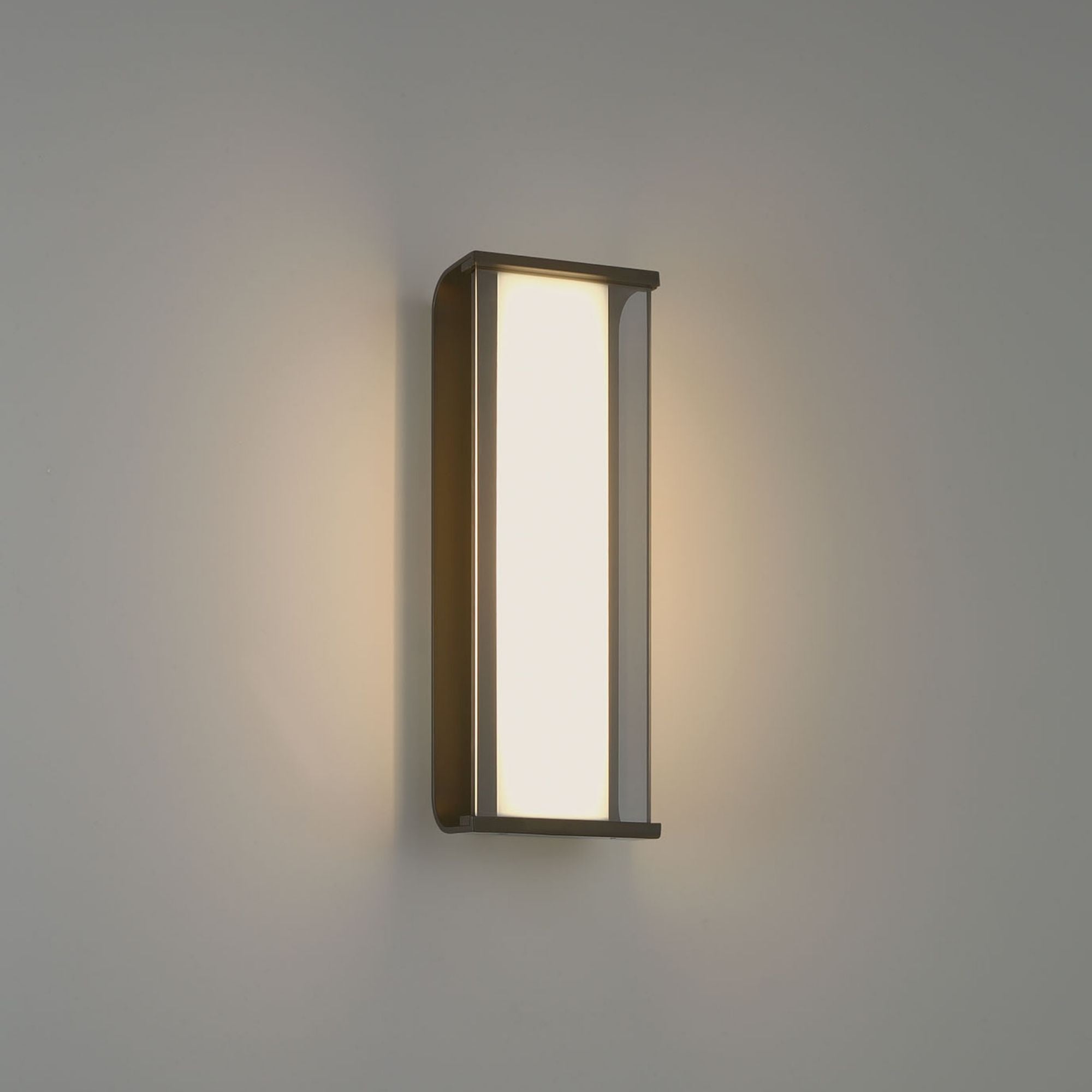 Eurofase Dulton Outdoor Sconce, 14 in. Height, Matte Black, Integrated LED