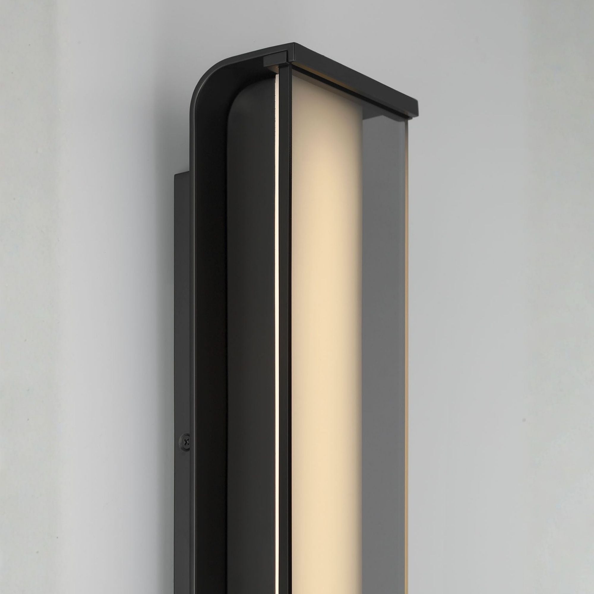 Eurofase Dulton Outdoor Sconce, 24.4 in. Height, Matte Black, Integrated LED