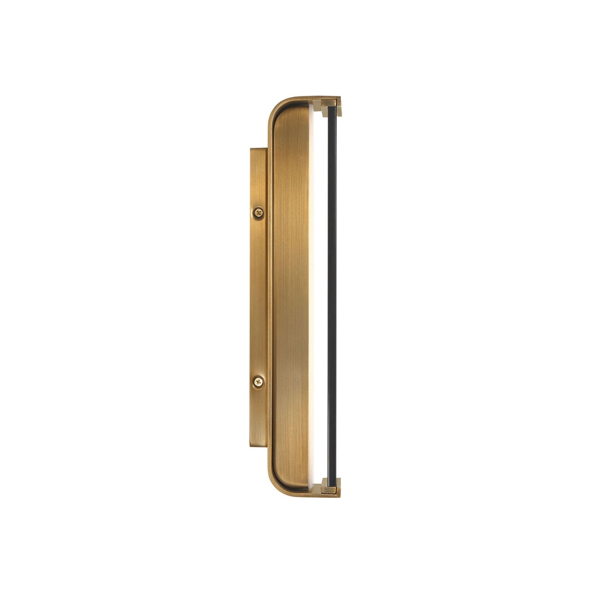 Eurofase Dulton Wall Sconce, 14 in. Height, Antique Brass, Integrated LED