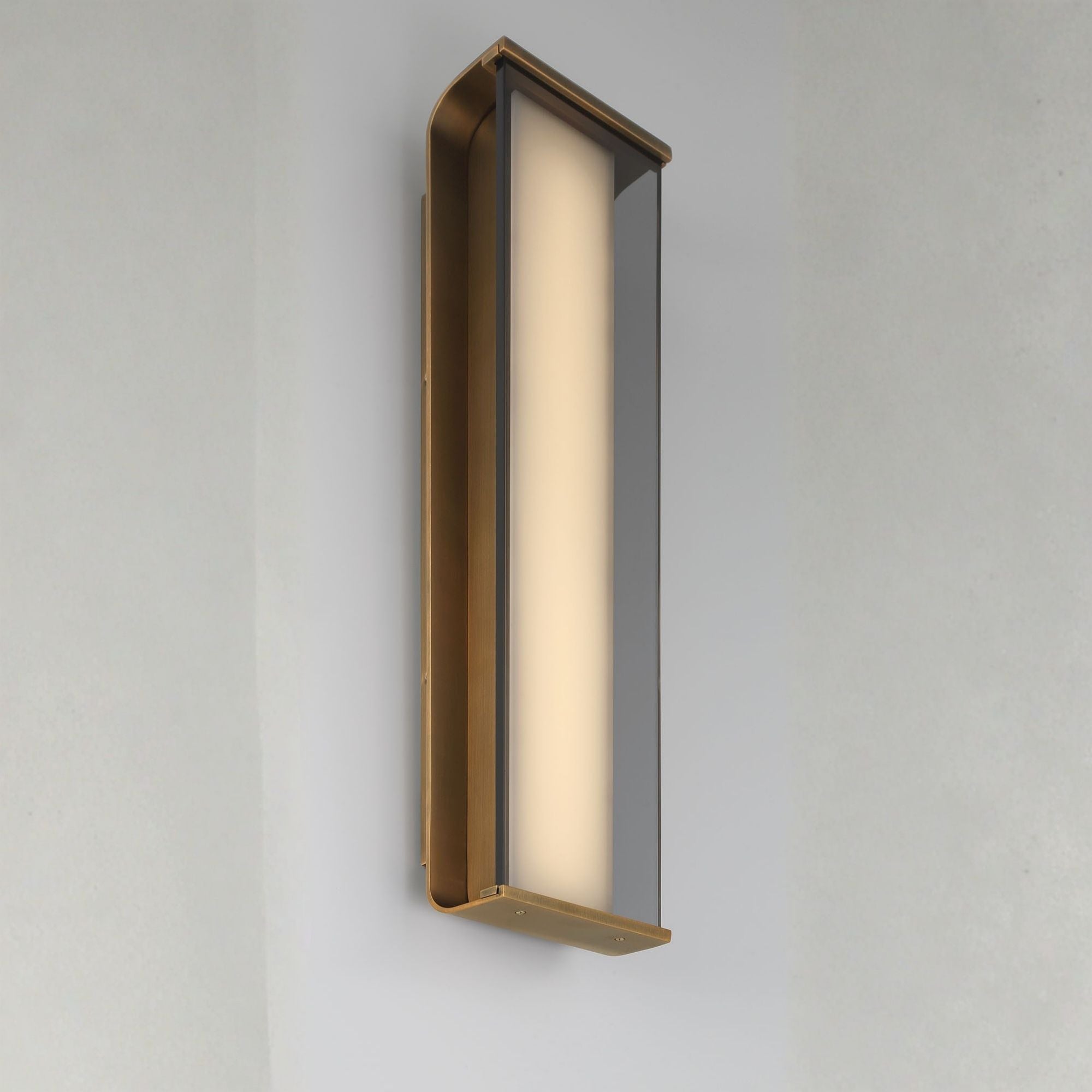 Eurofase Dulton Wall Sconce, 24.4 in. Height, Antique Brass, Integrated LED