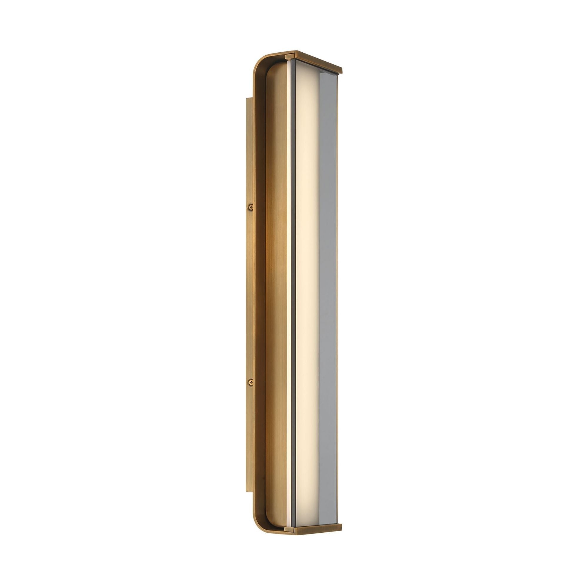 Eurofase Dulton Wall Sconce, 24.4 in. Height, Antique Brass, Integrated LED