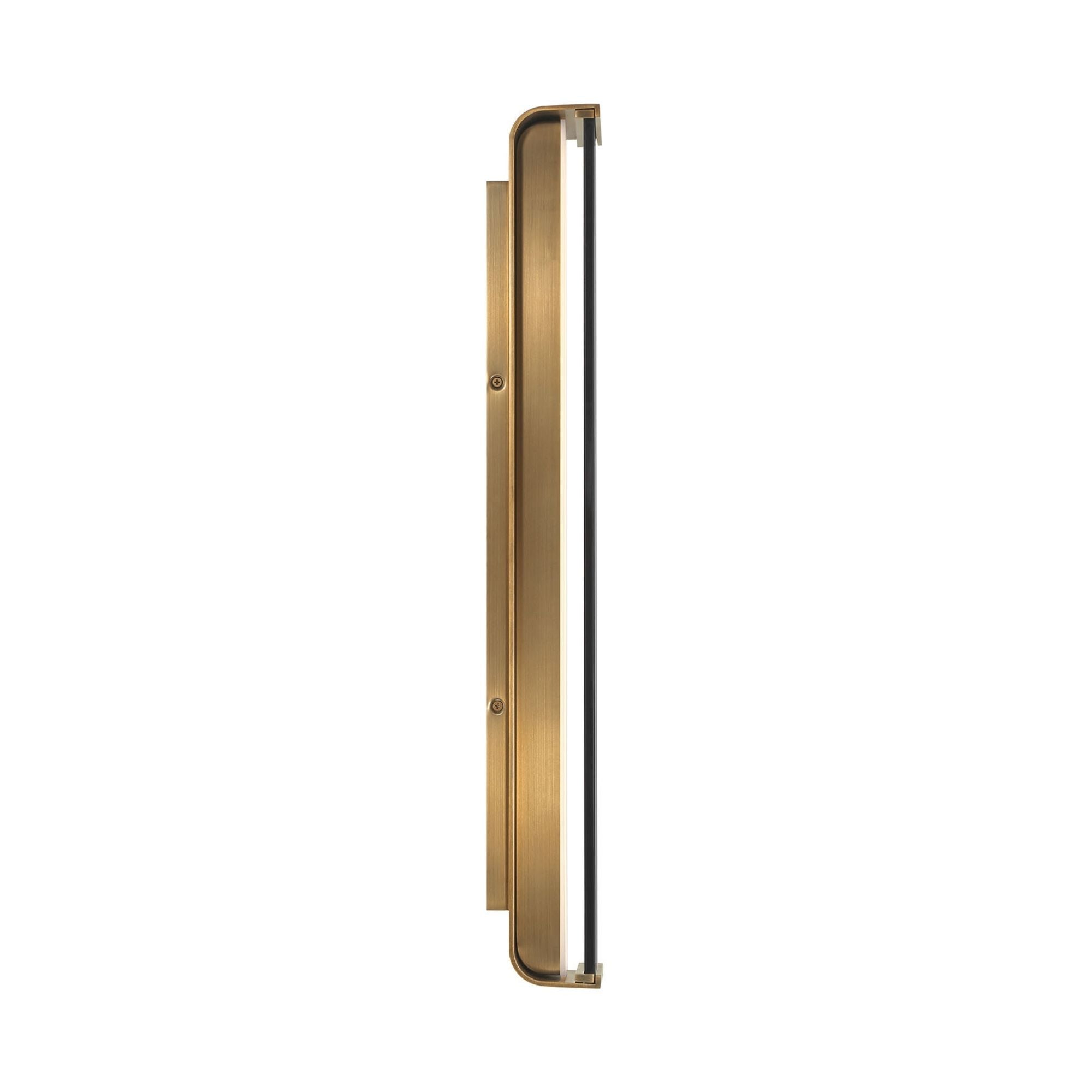 Eurofase Dulton Wall Sconce, 24.4 in. Height, Antique Brass, Integrated LED