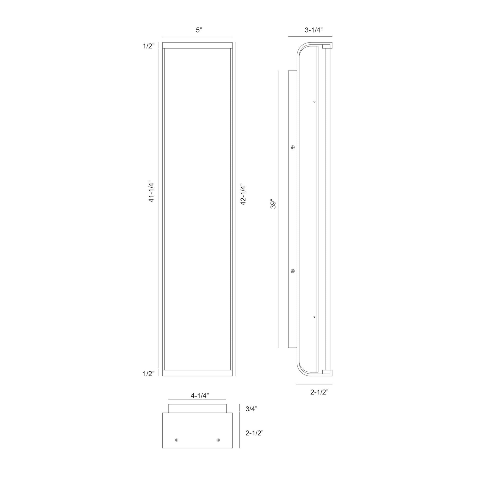 Eurofase Dulton Wall Sconce, 42.25 in. Height, Antique Brass, Integrated LED