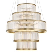 Eurofase Empra 57.5" 5-Light Chandelier, Gold with Contemporary Crystal