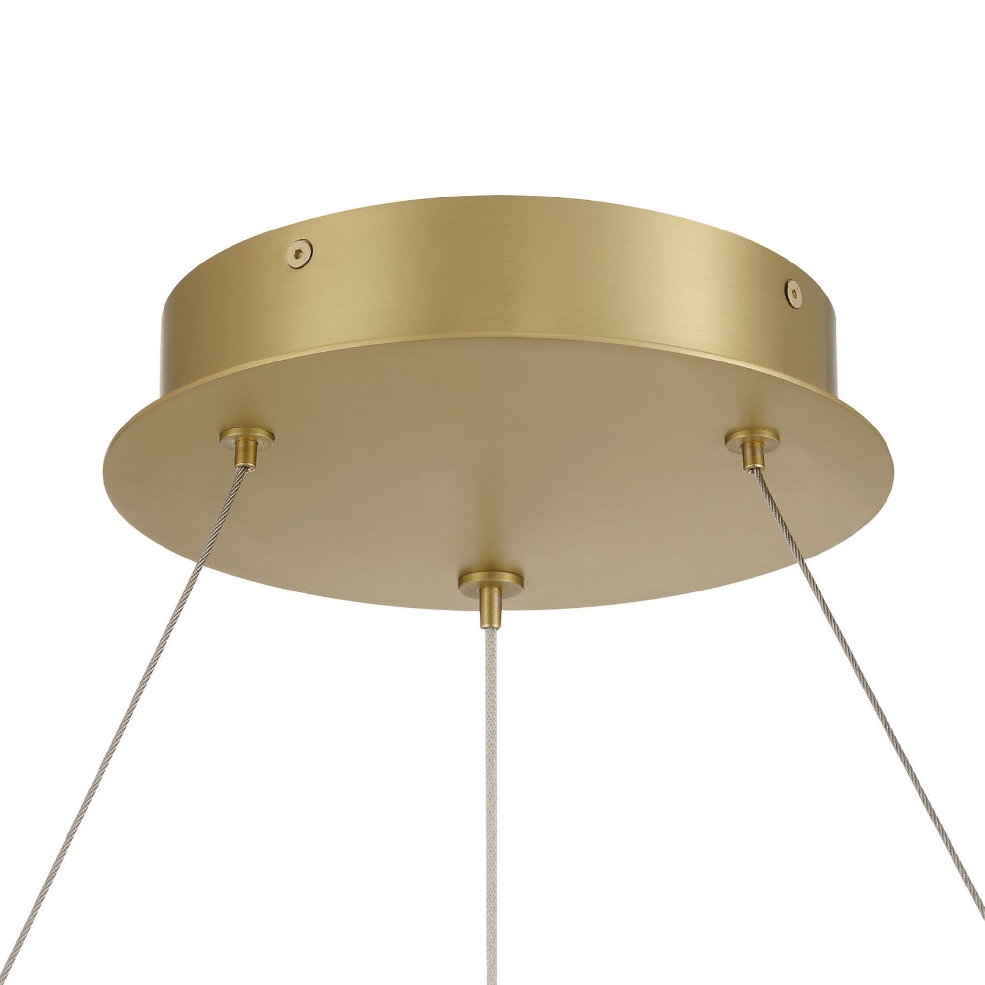 Eurofase Empra 30.13 in. Integrated LED Chandelier, Gold with Crystal Drum Shade