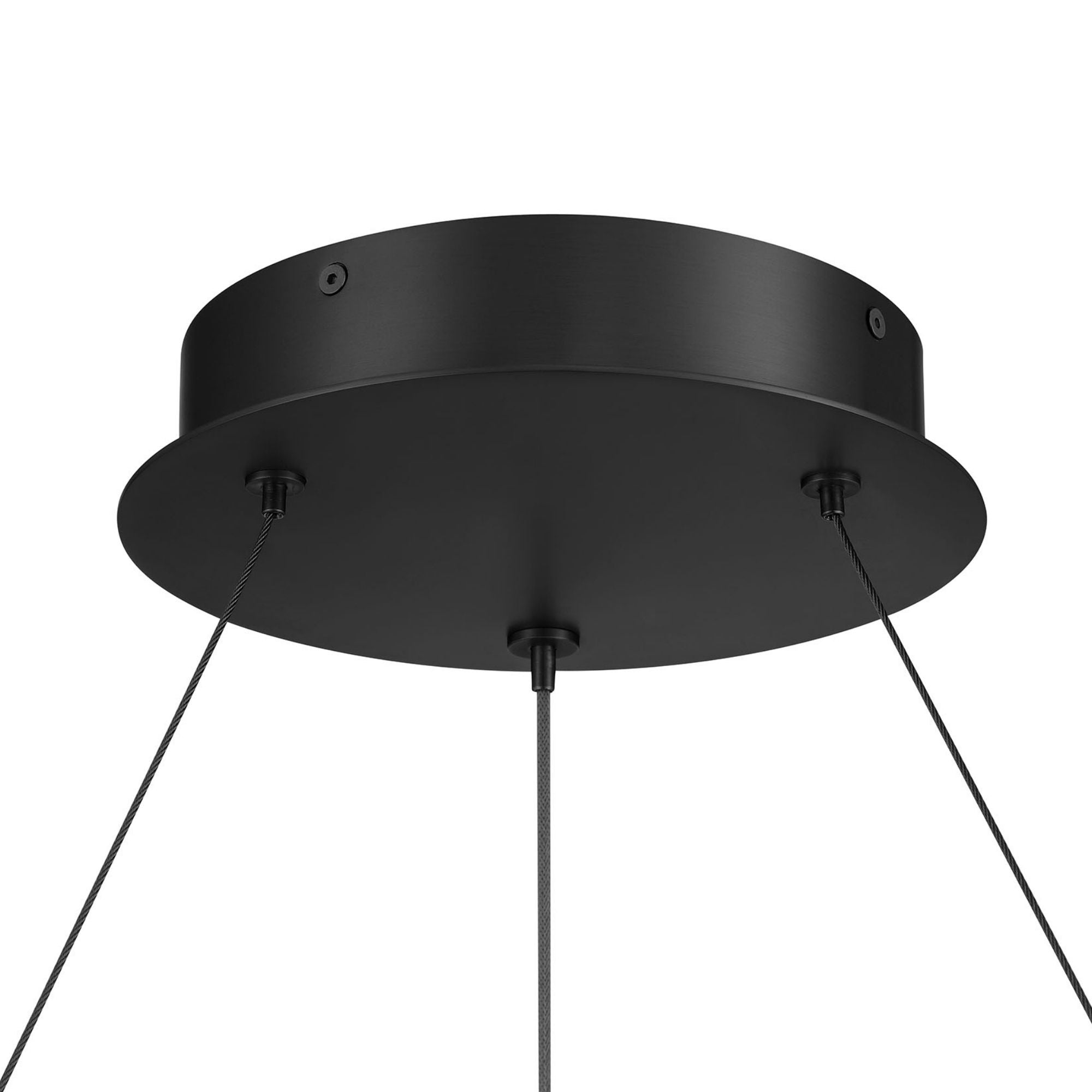 Eurofase Empra 30.13 in. Integrated LED Chandelier, Matte Black with Crystal Drum Shade