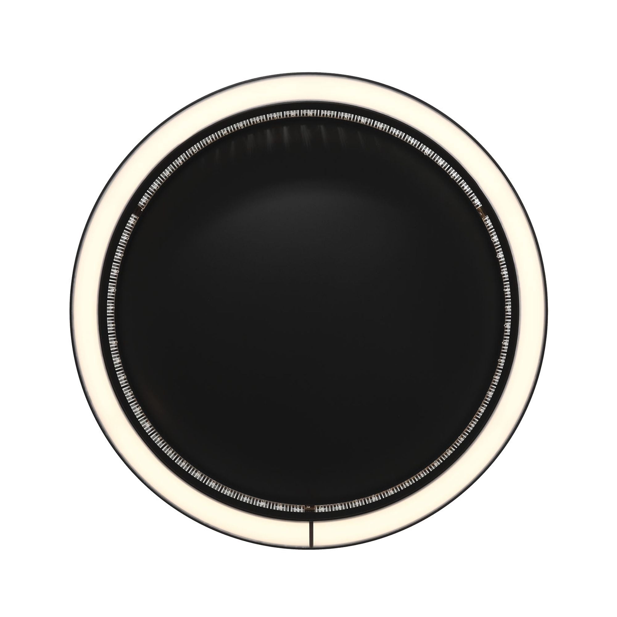 Eurofase Empra 23.63 in. Flush Mount Light, Matte Black with Crystal Drum Shade