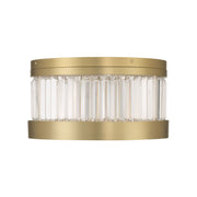 Eurofase Empra 15.75 in. Flush Mount Light, Gold with Crystal Drum Shade