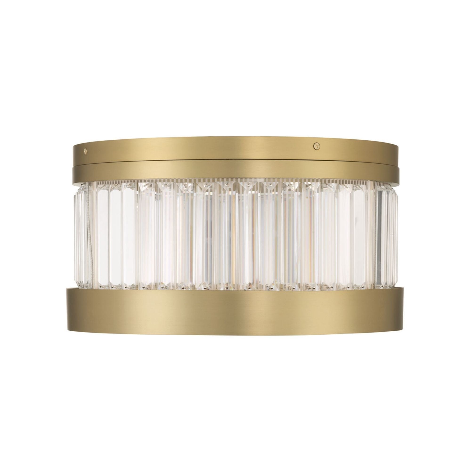 Eurofase Empra 15.75 in. Flush Mount Light, Gold with Crystal Drum Shade