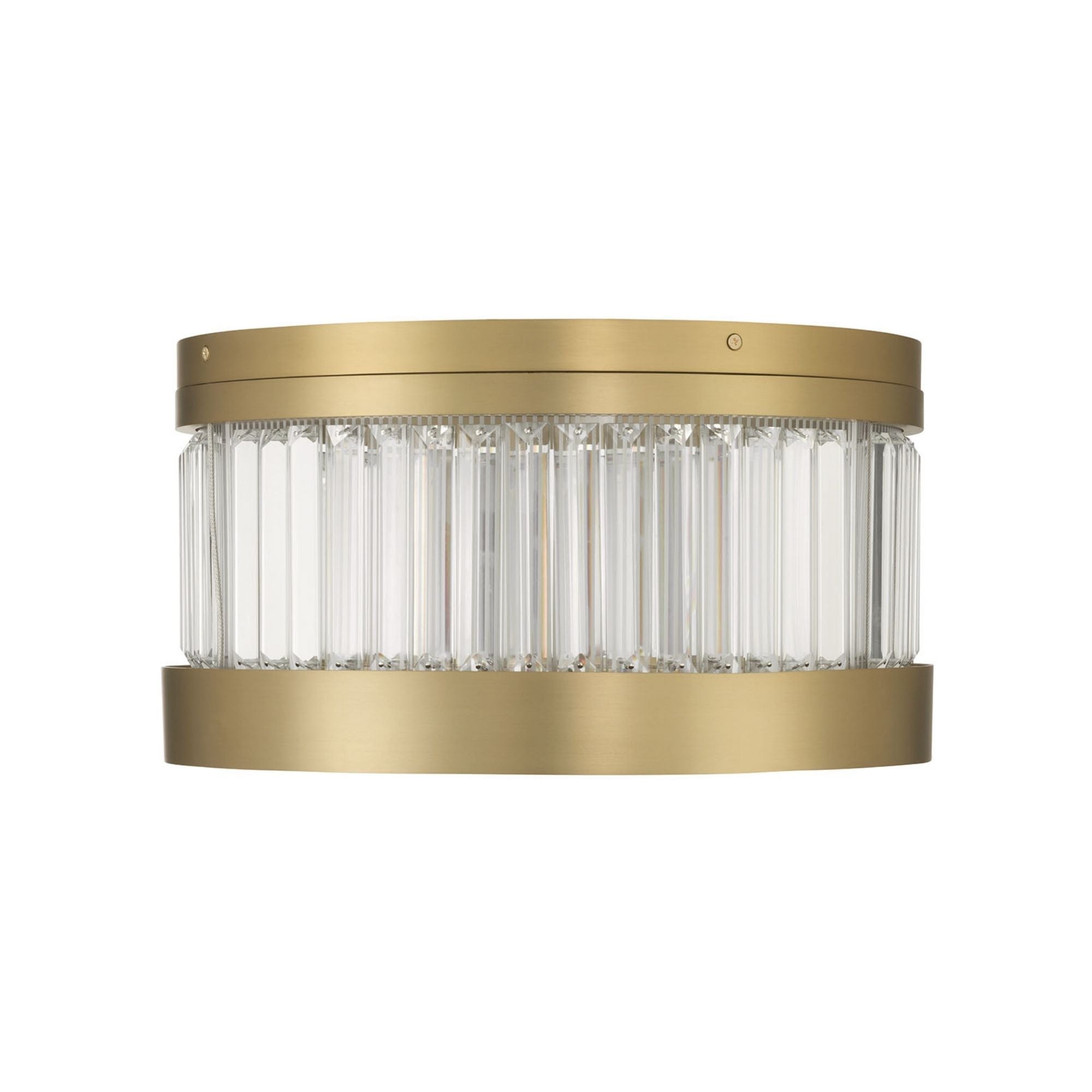 Eurofase Empra 15.75 in. Flush Mount Light, Gold with Crystal Drum Shade