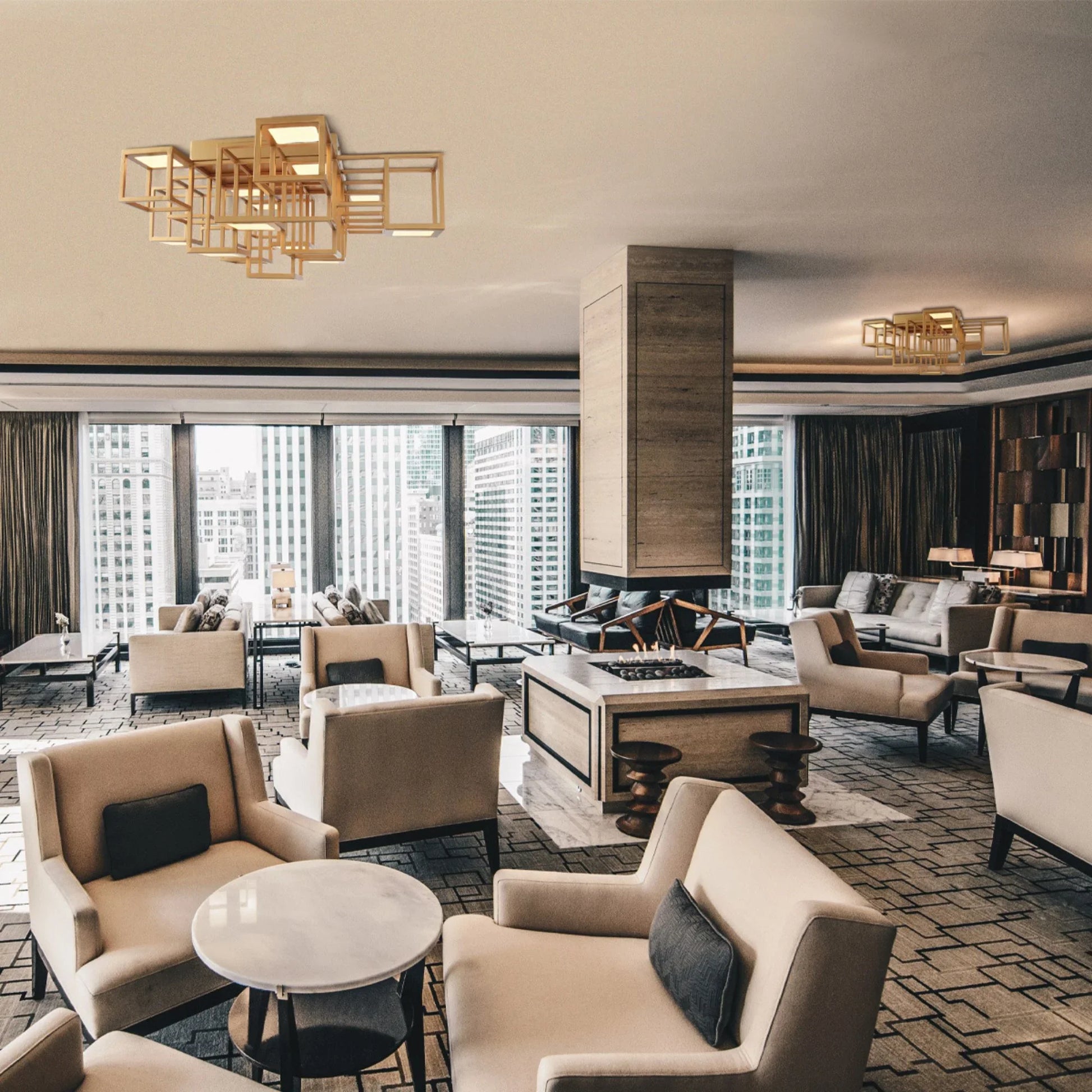 Eurofase Lighting - Ferro 13-Light 25" LED Flush Mount, Gold Finish | Bees Lighting