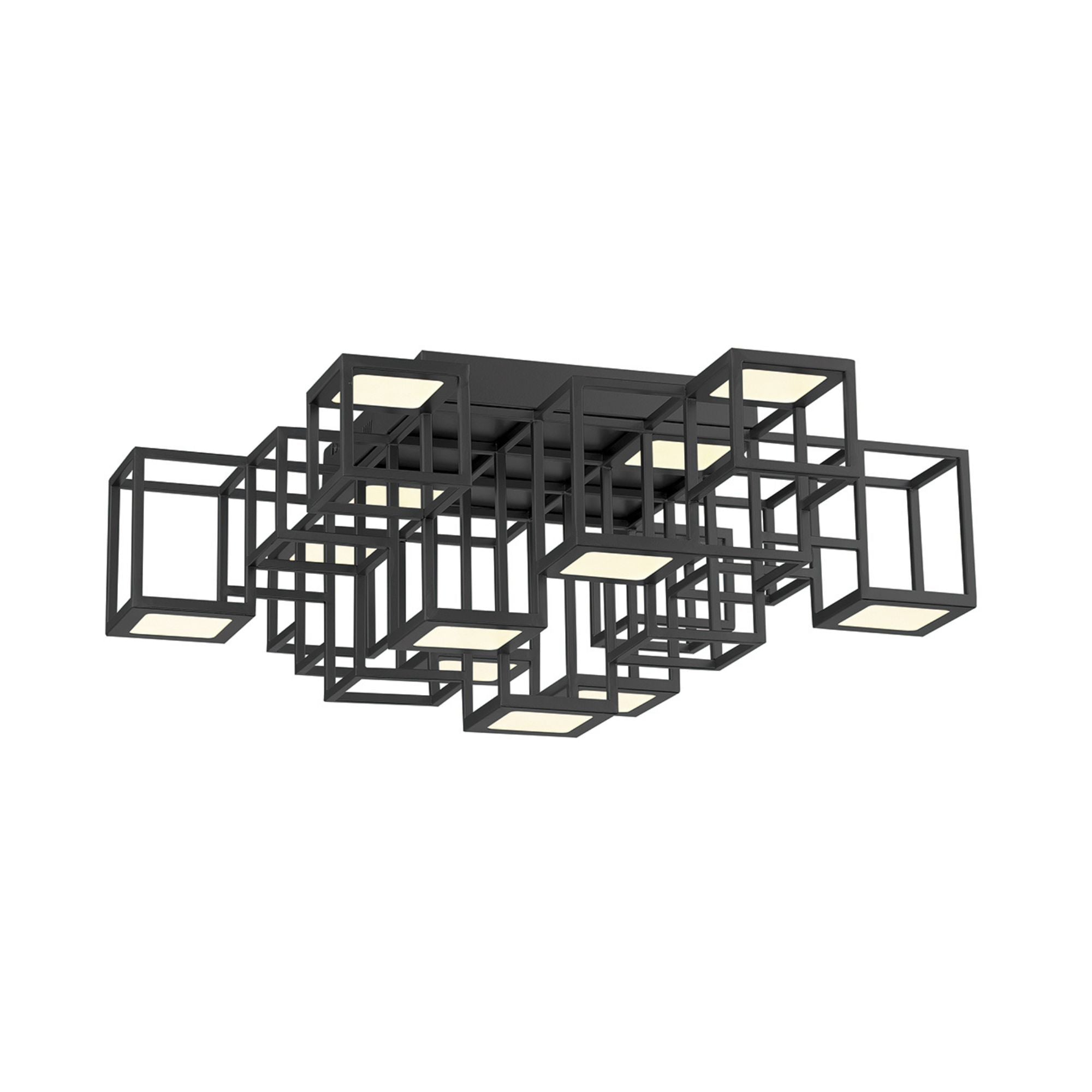 Ferro 13-Light 25" LED Flush Mount, Black Finish