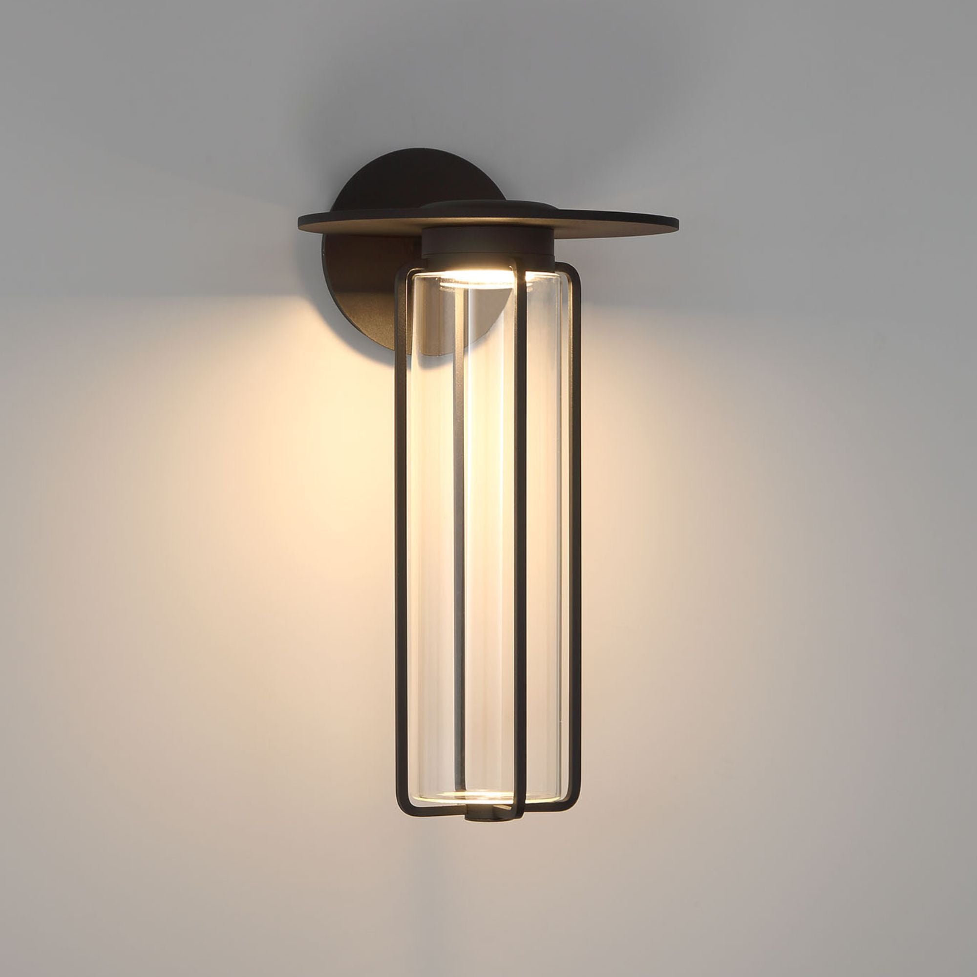 Eurofase Florin 16" Outdoor Sconce, Sand Black, Integrated LED