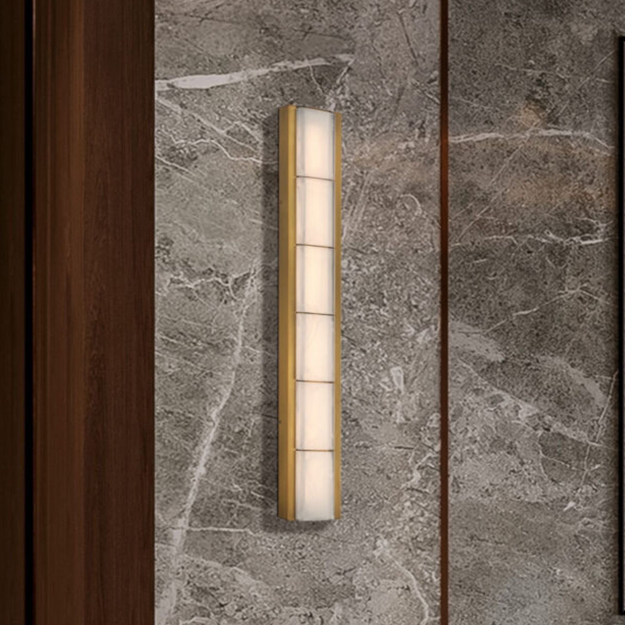 Eurofase Gibraltar 36.5 in. LED Bathroom Vanity Light, Antique Brass
