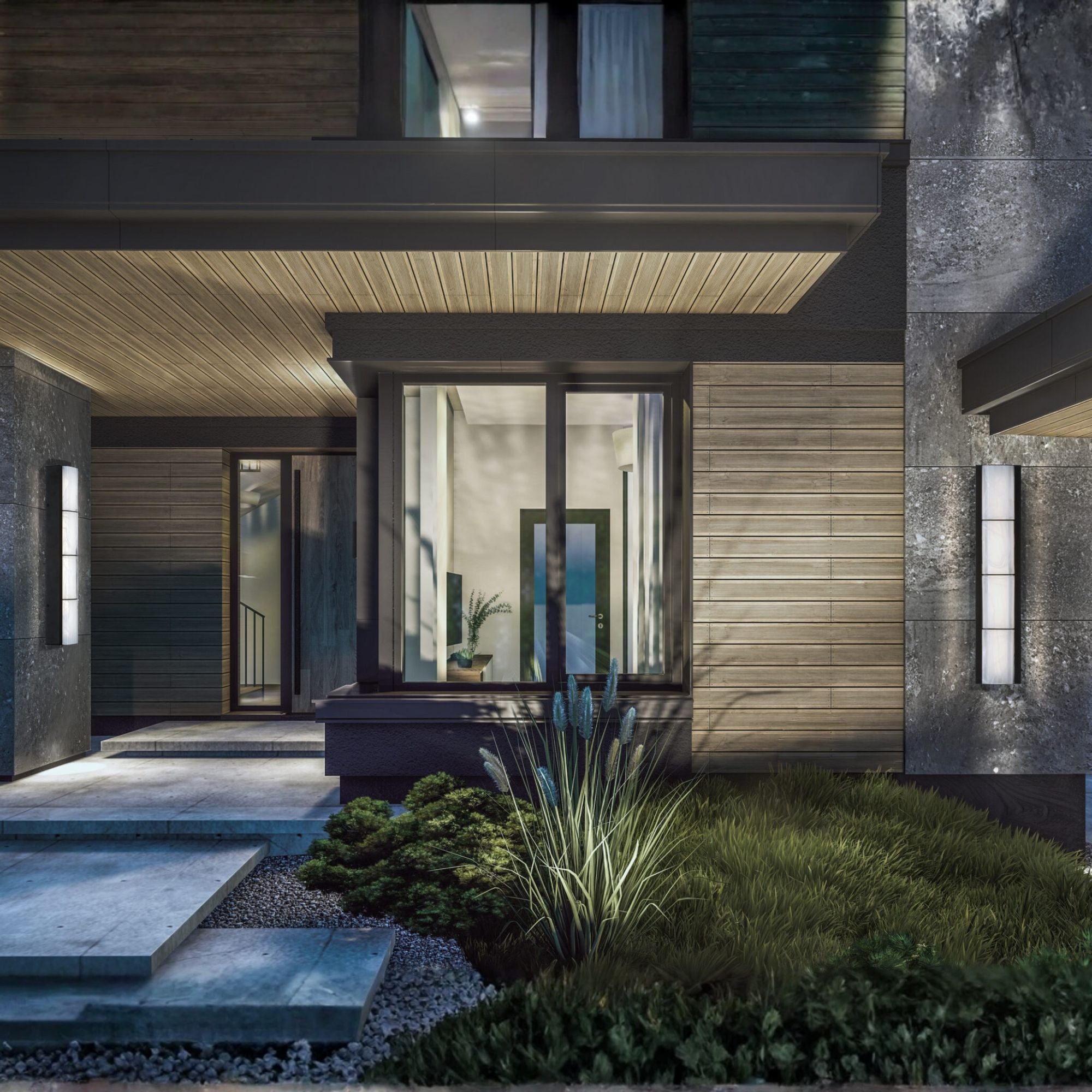 Eurofase Gibraltar 24.5 in. Outdoor Sconce, Sand Bronze, Integrated LED