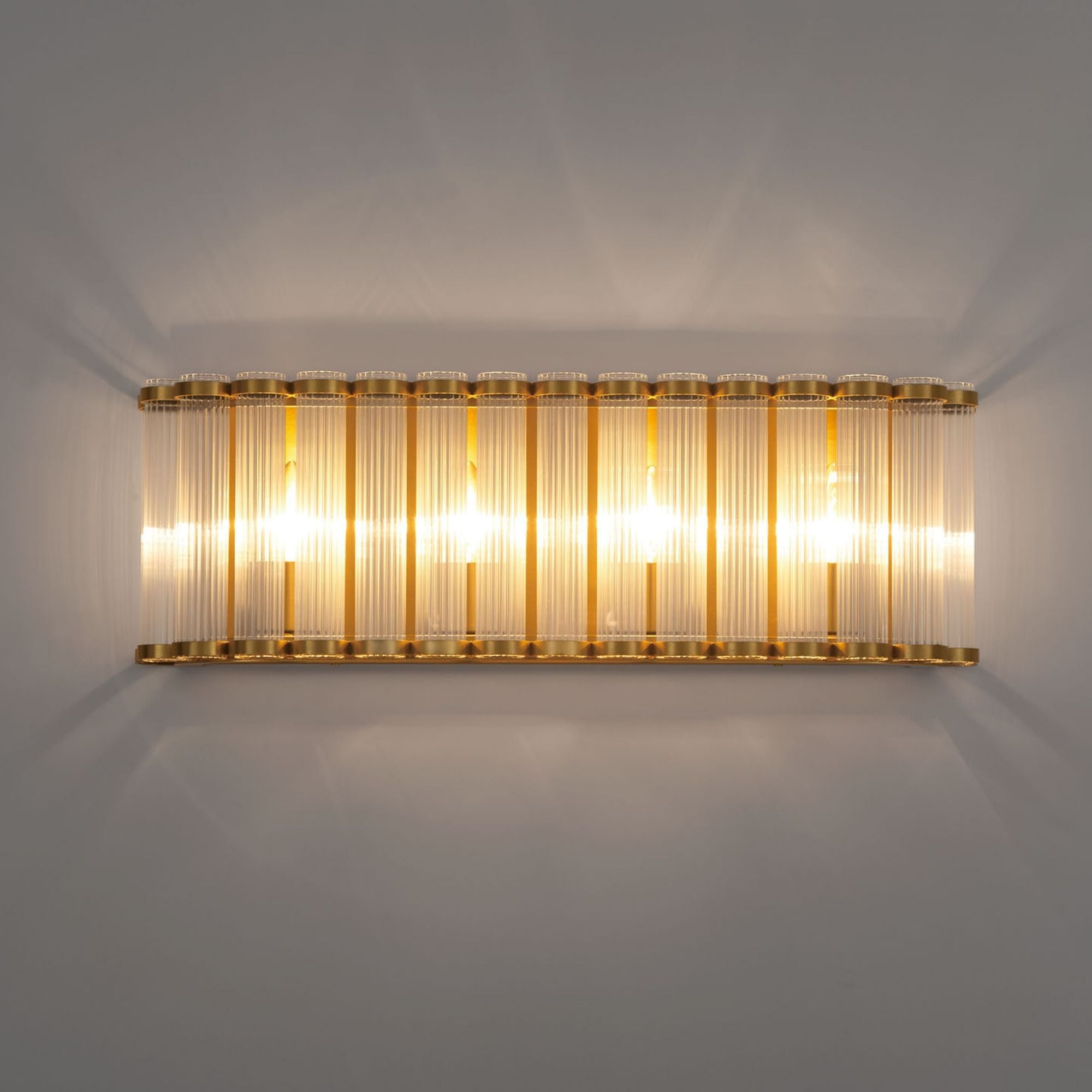 Eurofase Glasbury 23.75 in. 4-Light Bathroom Vanity Light, Gold with Crystal Accents