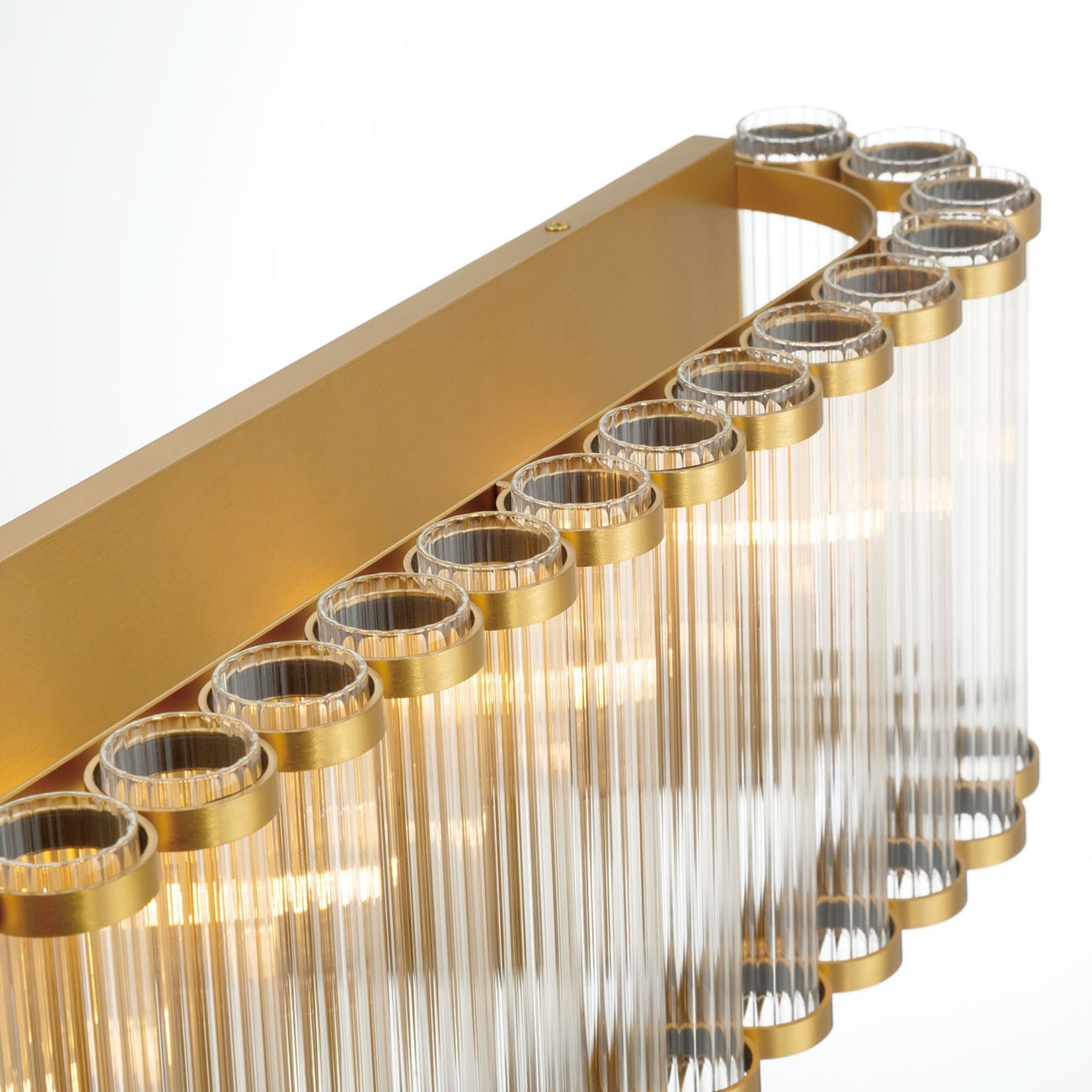 Eurofase Glasbury 23.75 in. 4-Light Bathroom Vanity Light, Gold with Crystal Accents