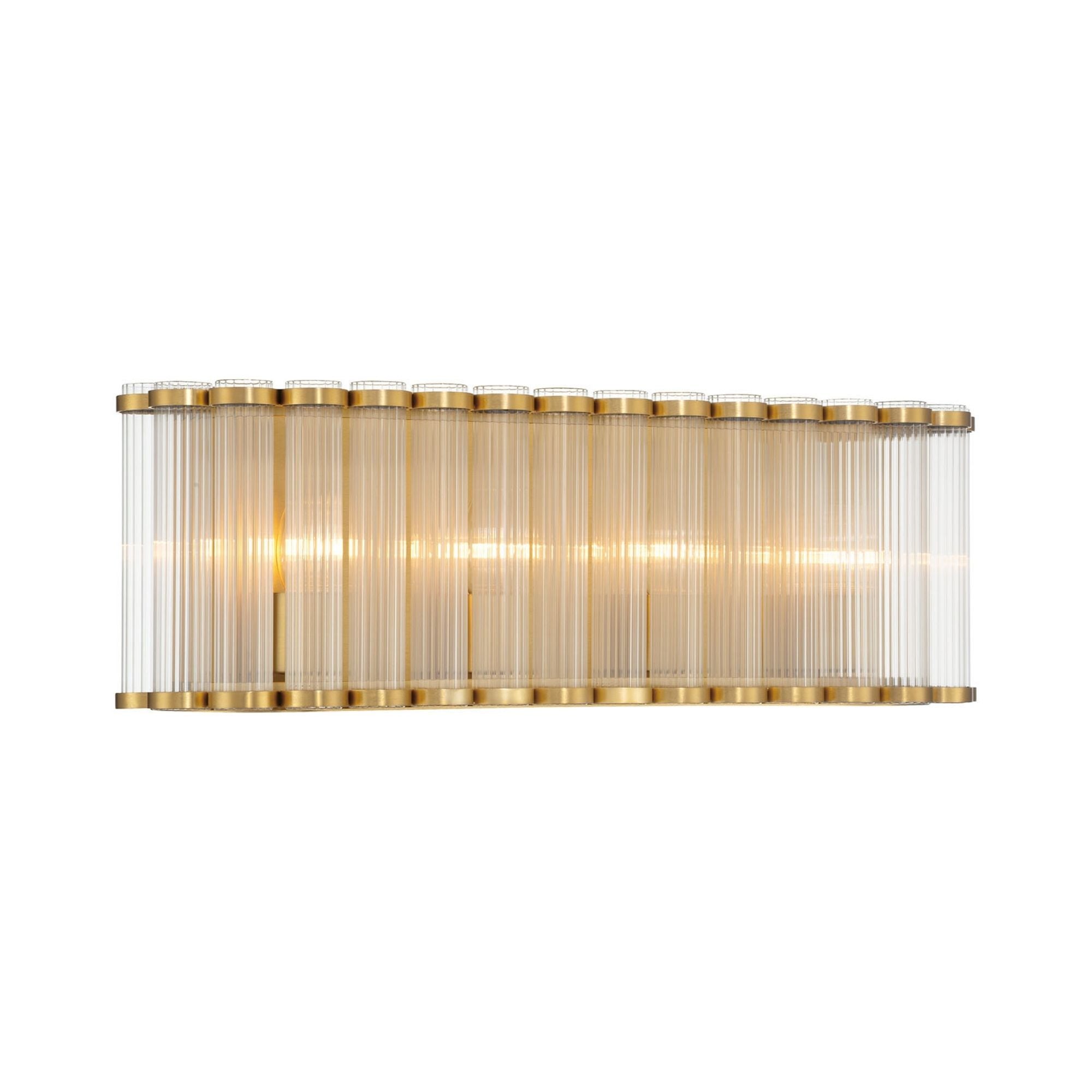 Eurofase Glasbury 23.75 in. 4-Light Bathroom Vanity Light, Gold with Crystal Accents