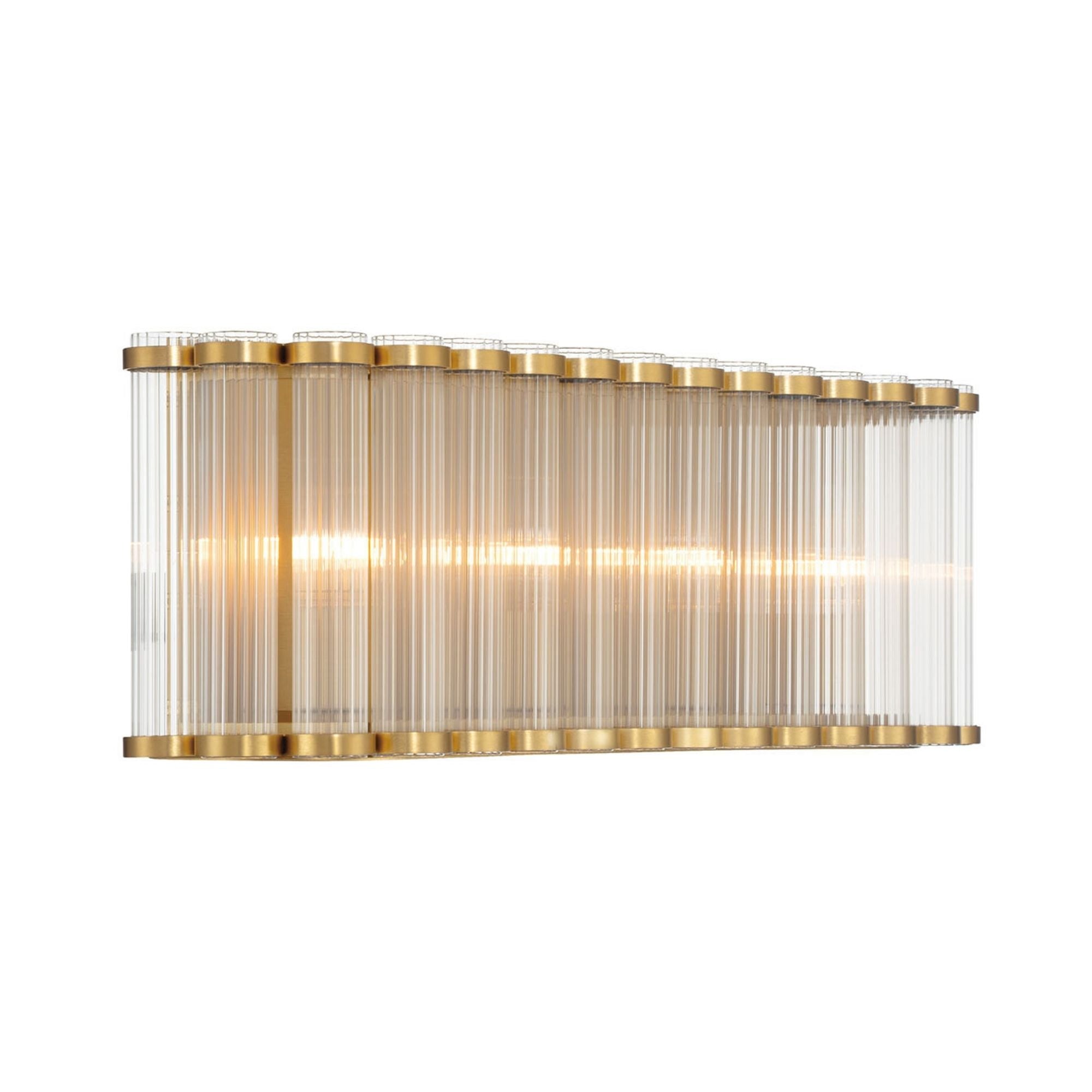 Eurofase Glasbury 23.75 in. 4-Light Bathroom Vanity Light, Gold with Crystal Accents