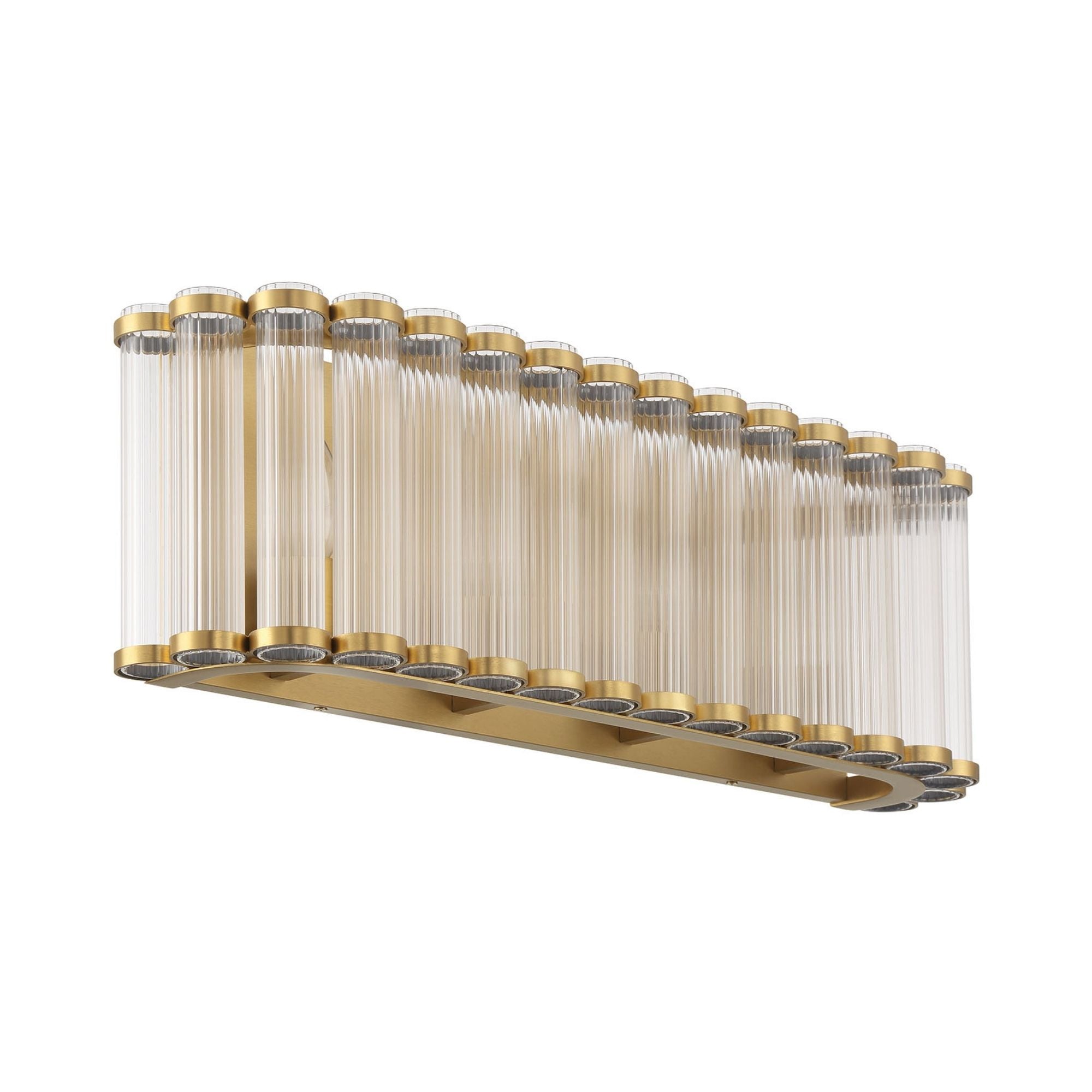 Eurofase Glasbury 23.75 in. 4-Light Bathroom Vanity Light, Gold with Crystal Accents