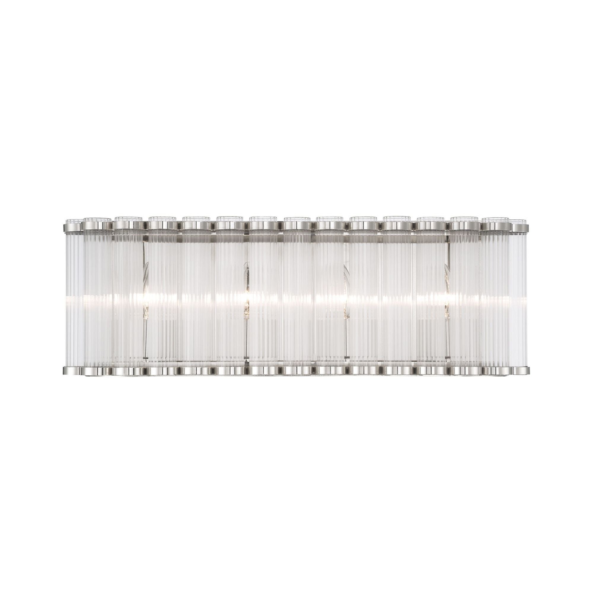 Eurofase Glasbury 23.75 in. 4-Light Bathroom Vanity Light, Polished Nickel with Crystal Accents
