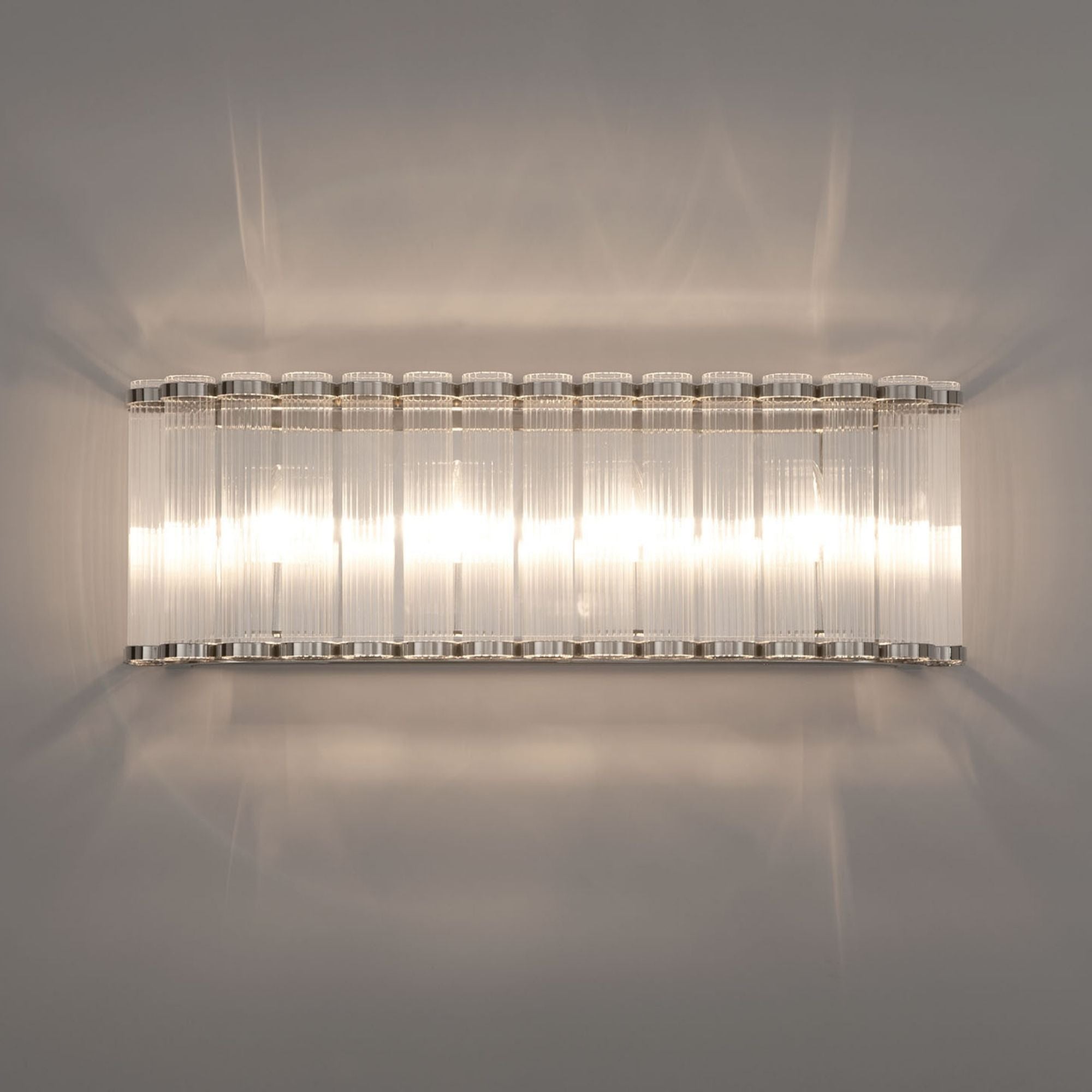 Eurofase Glasbury 23.75 in. 4-Light Bathroom Vanity Light, Polished Nickel with Crystal Accents