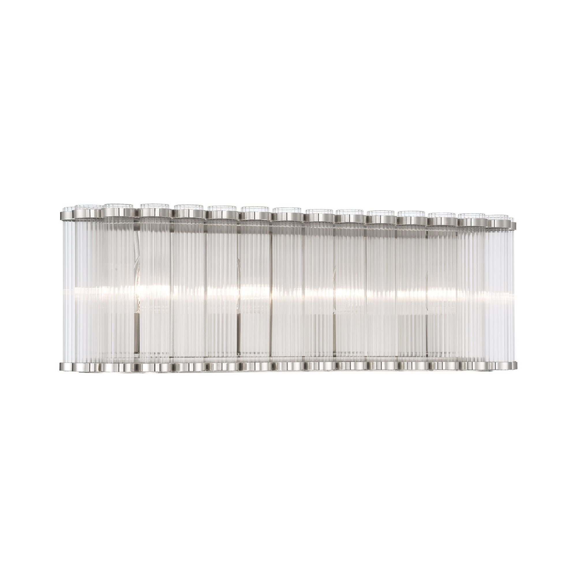 Eurofase Glasbury 23.75 in. 4-Light Bathroom Vanity Light, Polished Nickel with Crystal Accents