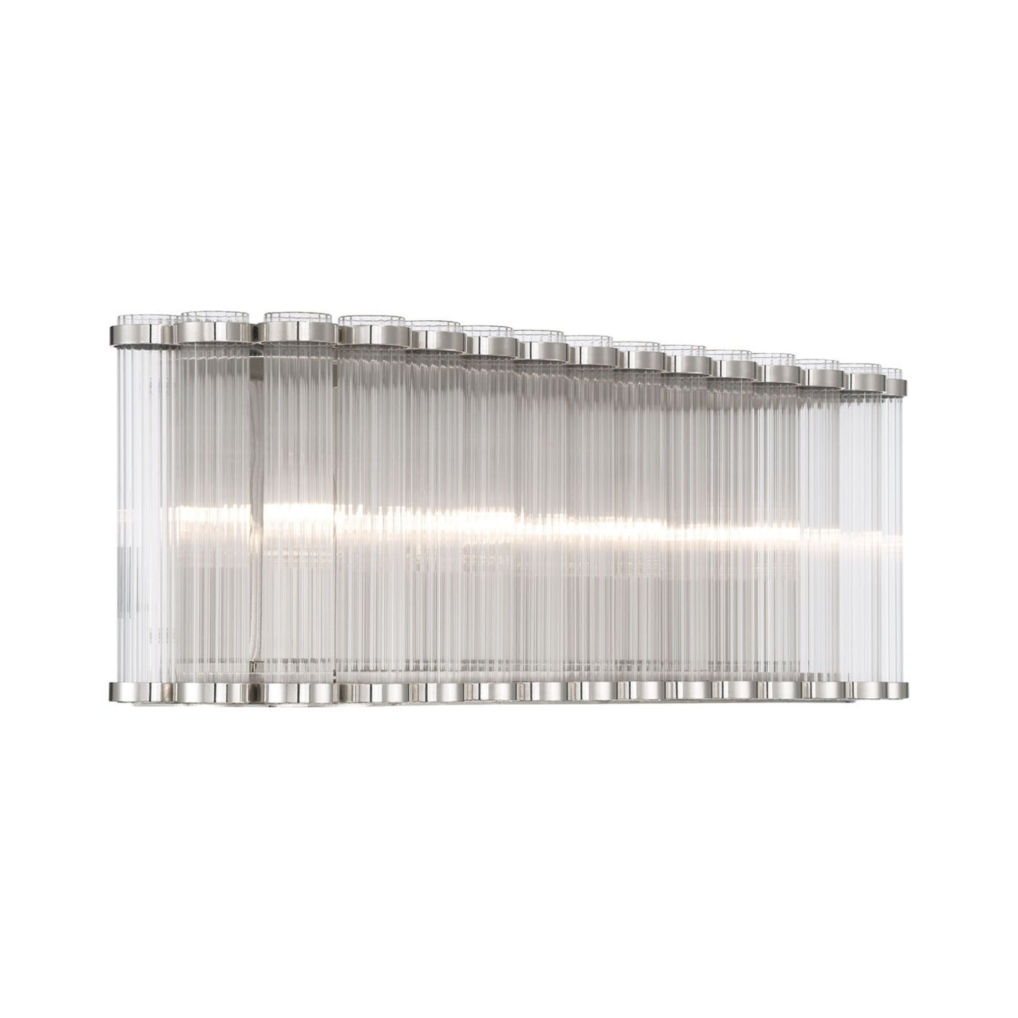 Eurofase Glasbury 23.75 in. 4-Light Bathroom Vanity Light, Polished Nickel with Crystal Accents