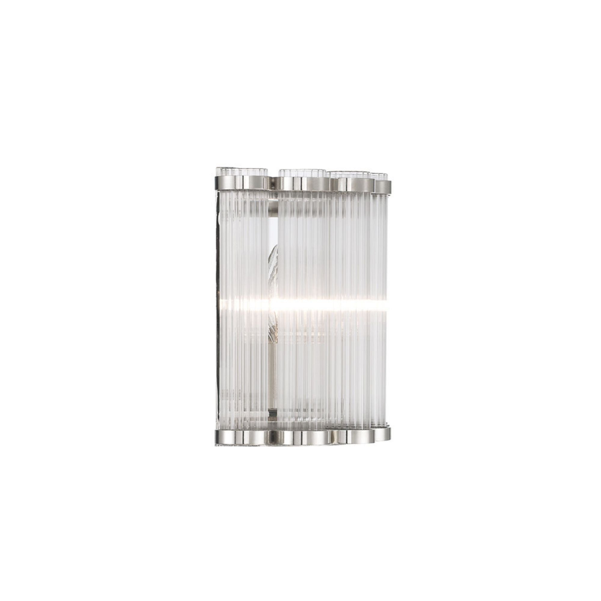 Eurofase Glasbury 23.75 in. 4-Light Bathroom Vanity Light, Polished Nickel with Crystal Accents