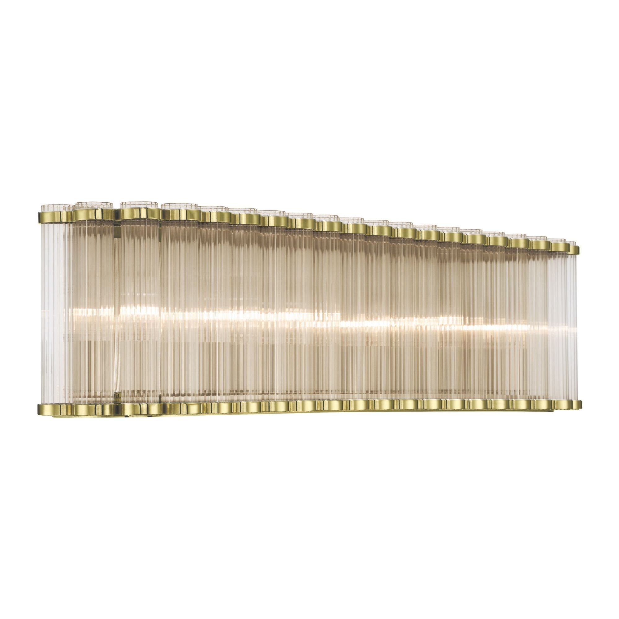 Eurofase Glasbury 32 in. 6-Light Bathroom Vanity Light, Gold with Crystal Accents