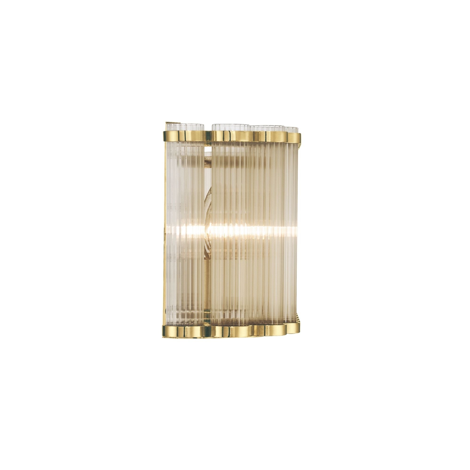 Eurofase Glasbury 32 in. 6-Light Bathroom Vanity Light, Gold with Crystal Accents