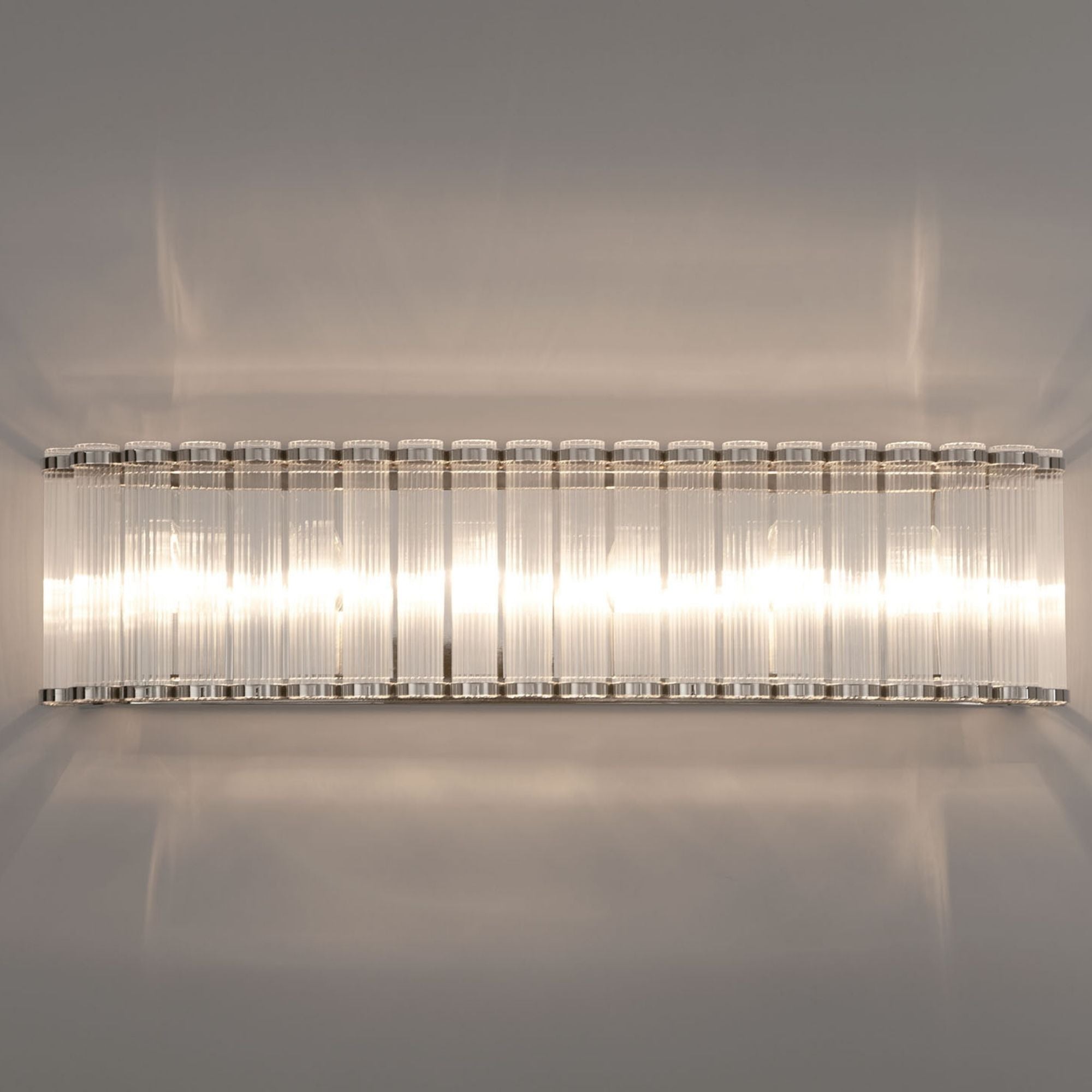 Eurofase Glasbury 32 in. 6-Light Bathroom Vanity Light, Polished Nickel with Crystal Accents