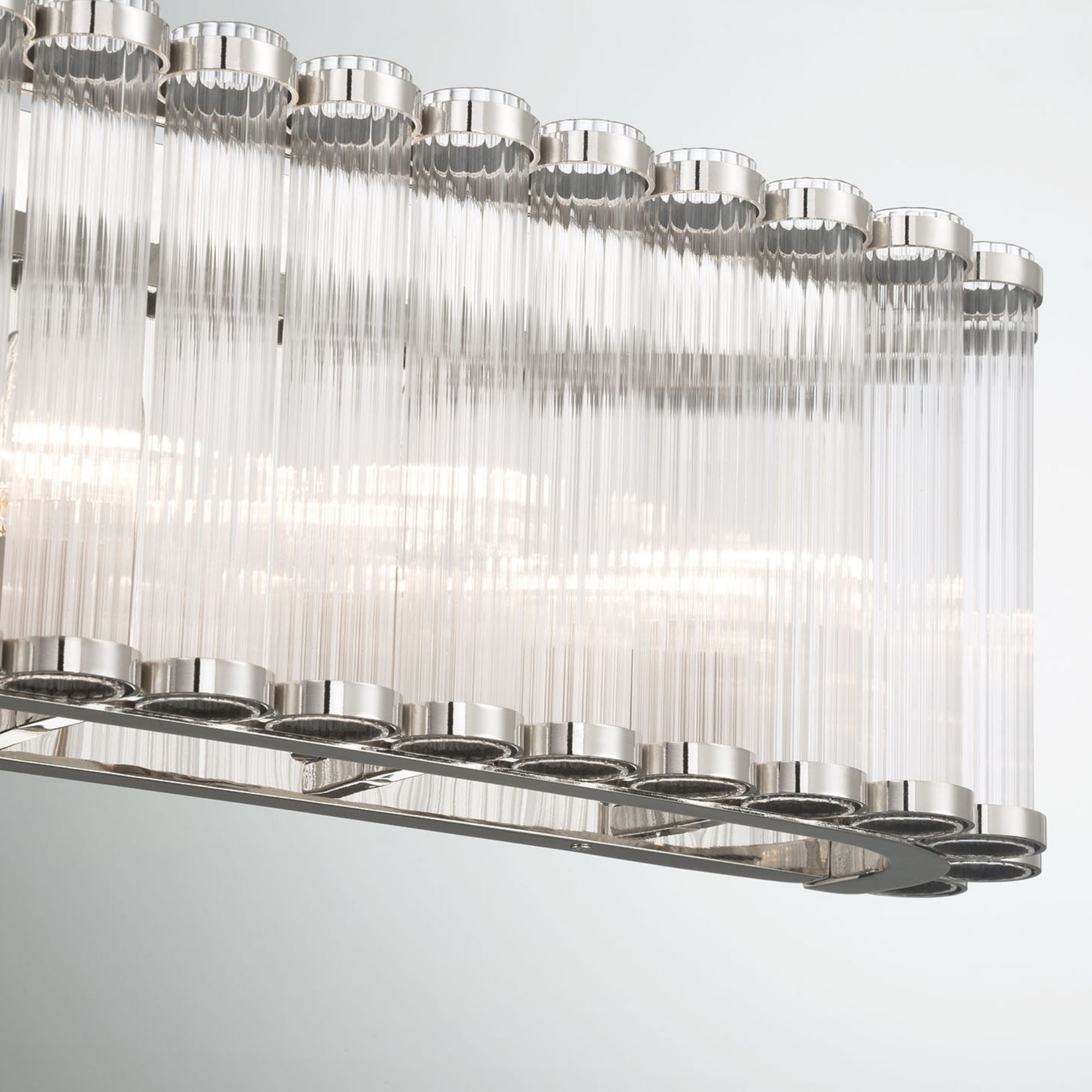 Eurofase Glasbury 32 in. 6-Light Bathroom Vanity Light, Polished Nickel with Crystal Accents