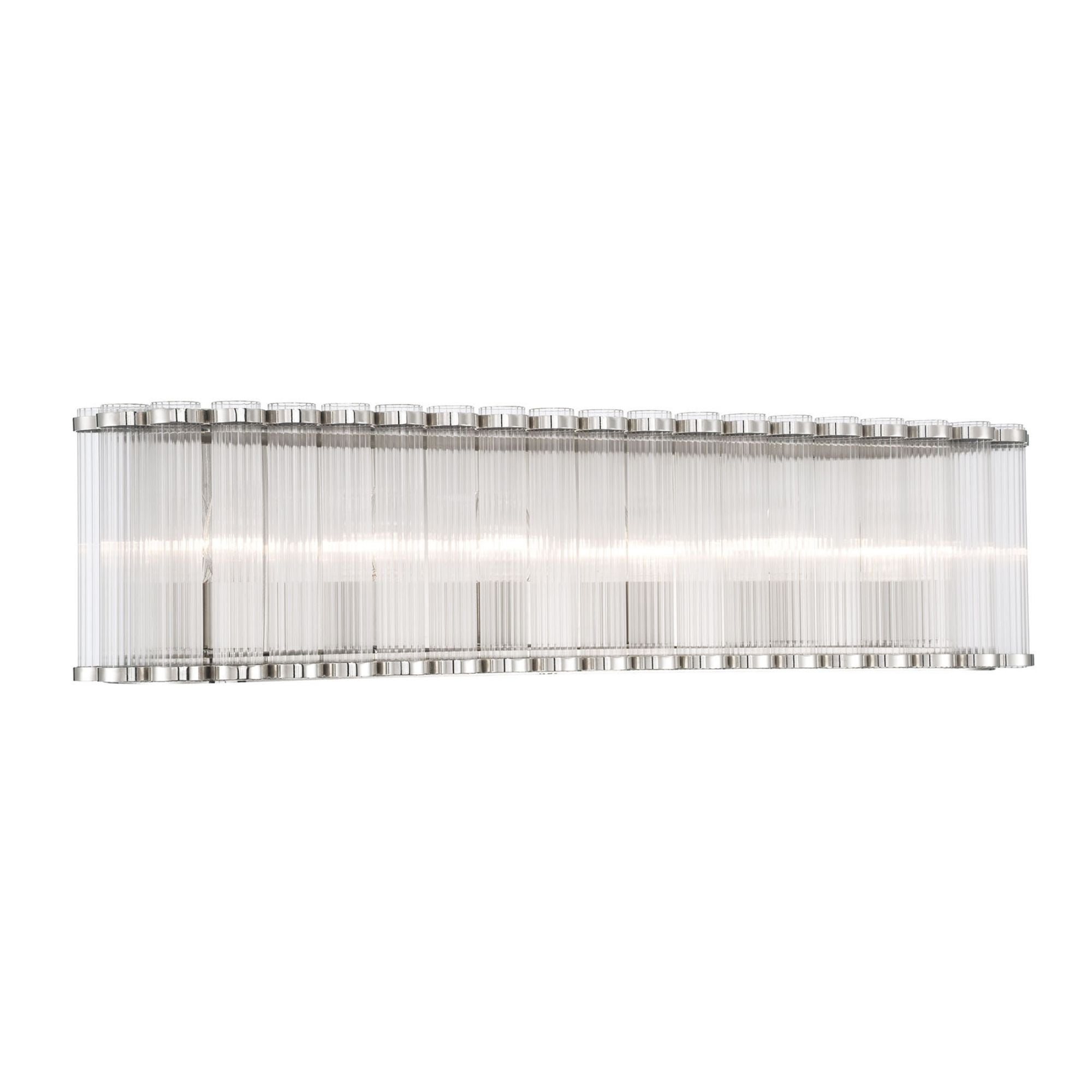 Eurofase Glasbury 32 in. 6-Light Bathroom Vanity Light, Polished Nickel with Crystal Accents