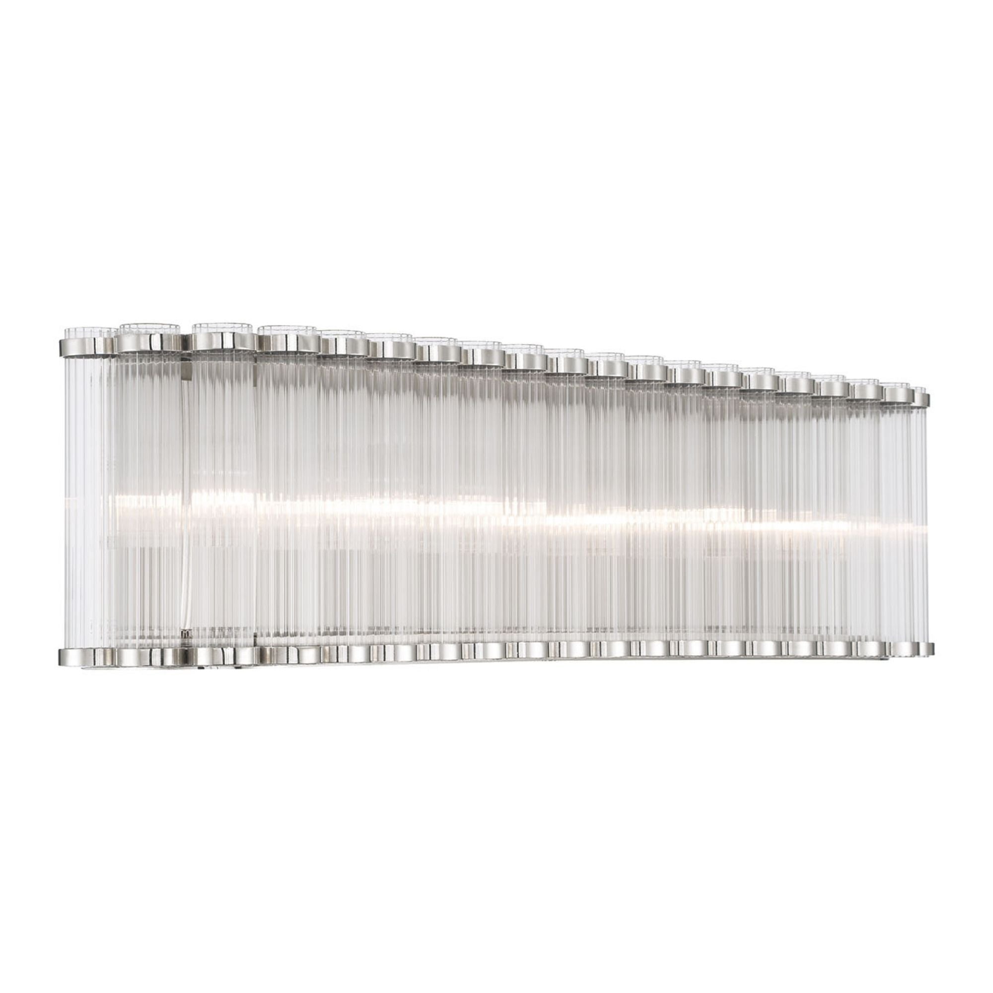 Eurofase Glasbury 32 in. 6-Light Bathroom Vanity Light, Polished Nickel with Crystal Accents