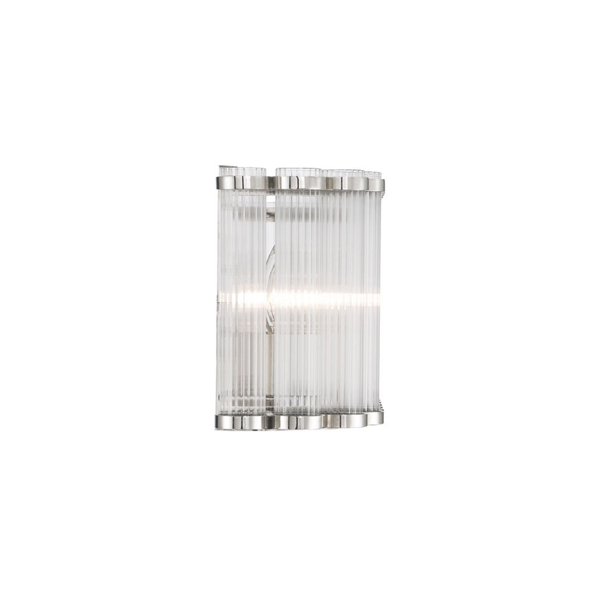 Eurofase Glasbury 32 in. 6-Light Bathroom Vanity Light, Polished Nickel with Crystal Accents