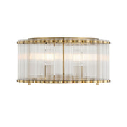 Eurofase Glasbury 17.75 in. 5-Light Flush Mount, Gold with Crystal Drum Shade