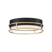 Grafice 13" LED Flush Mount, Black & Gold Finish