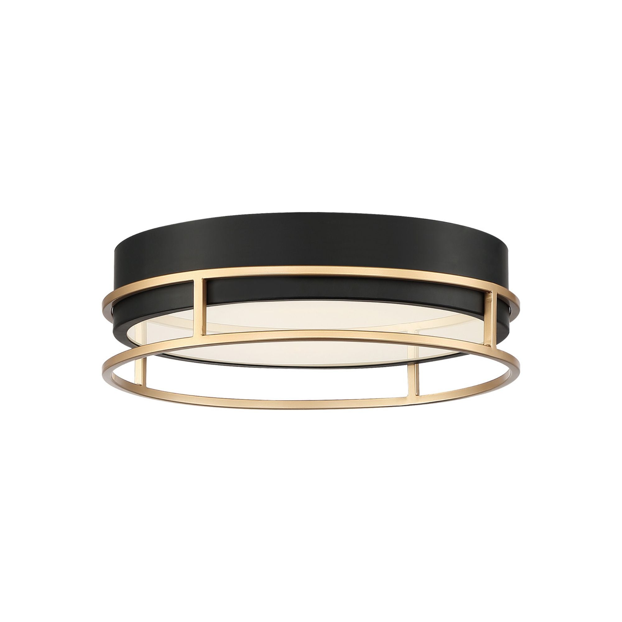 Grafice 13" LED Flush Mount, Black & Gold Finish