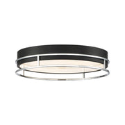 Grafice 18" LED Flush Mount, Black & Chrome Finish