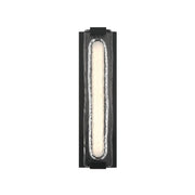 Eurofase Hiltic 17.5 in. Outdoor Sconce, Matte Black with Crystal Accents