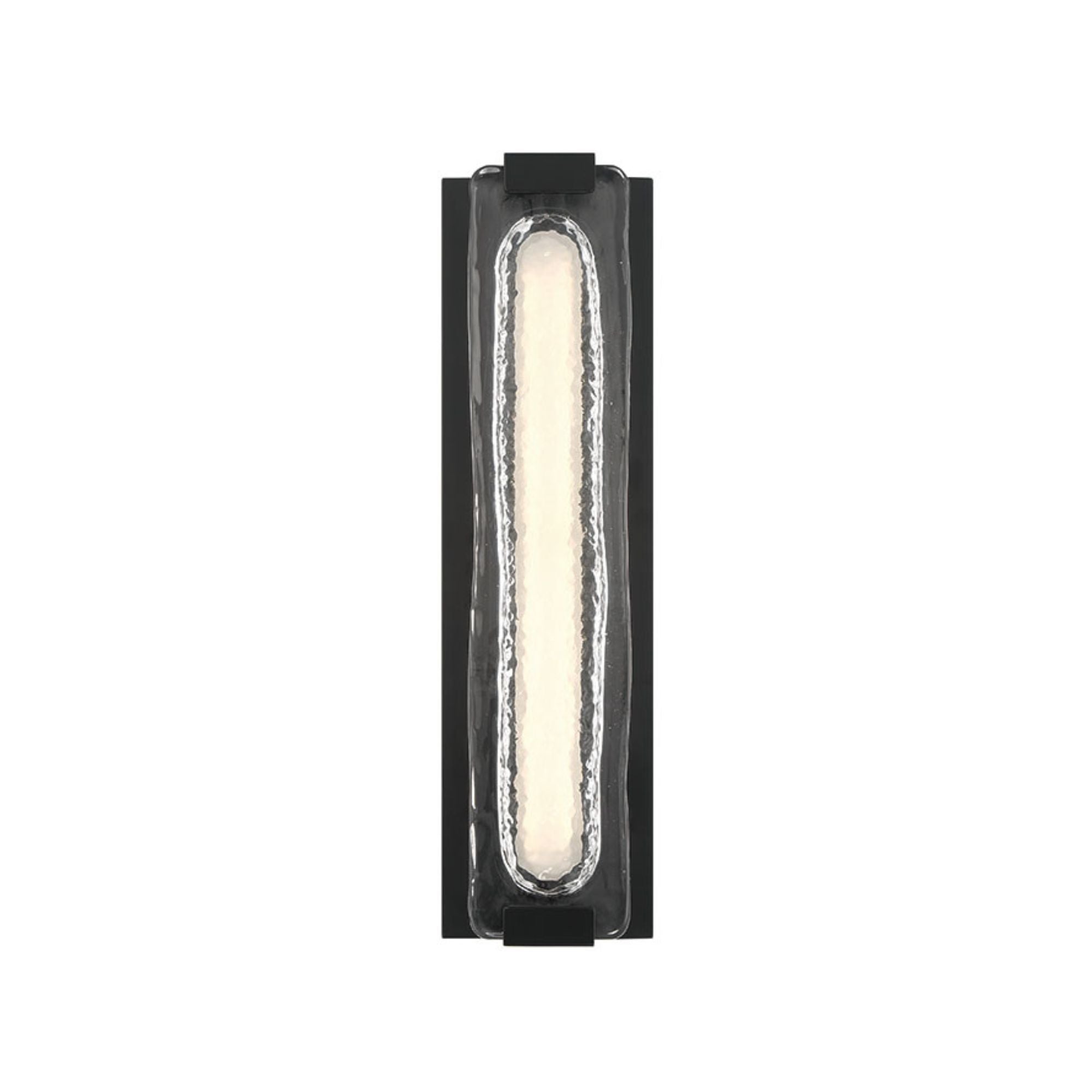Eurofase Hiltic Outdoor Sconce, Matte Black with Crystal Accents