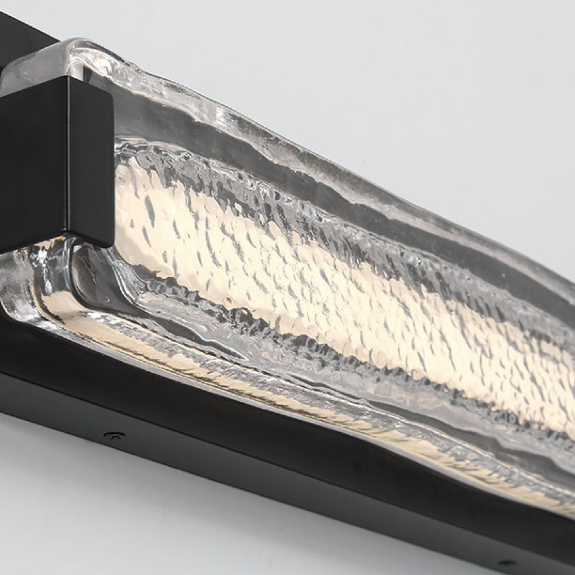 Eurofase Hiltic 17.5 in. Outdoor Sconce, Matte Black with Crystal Accents