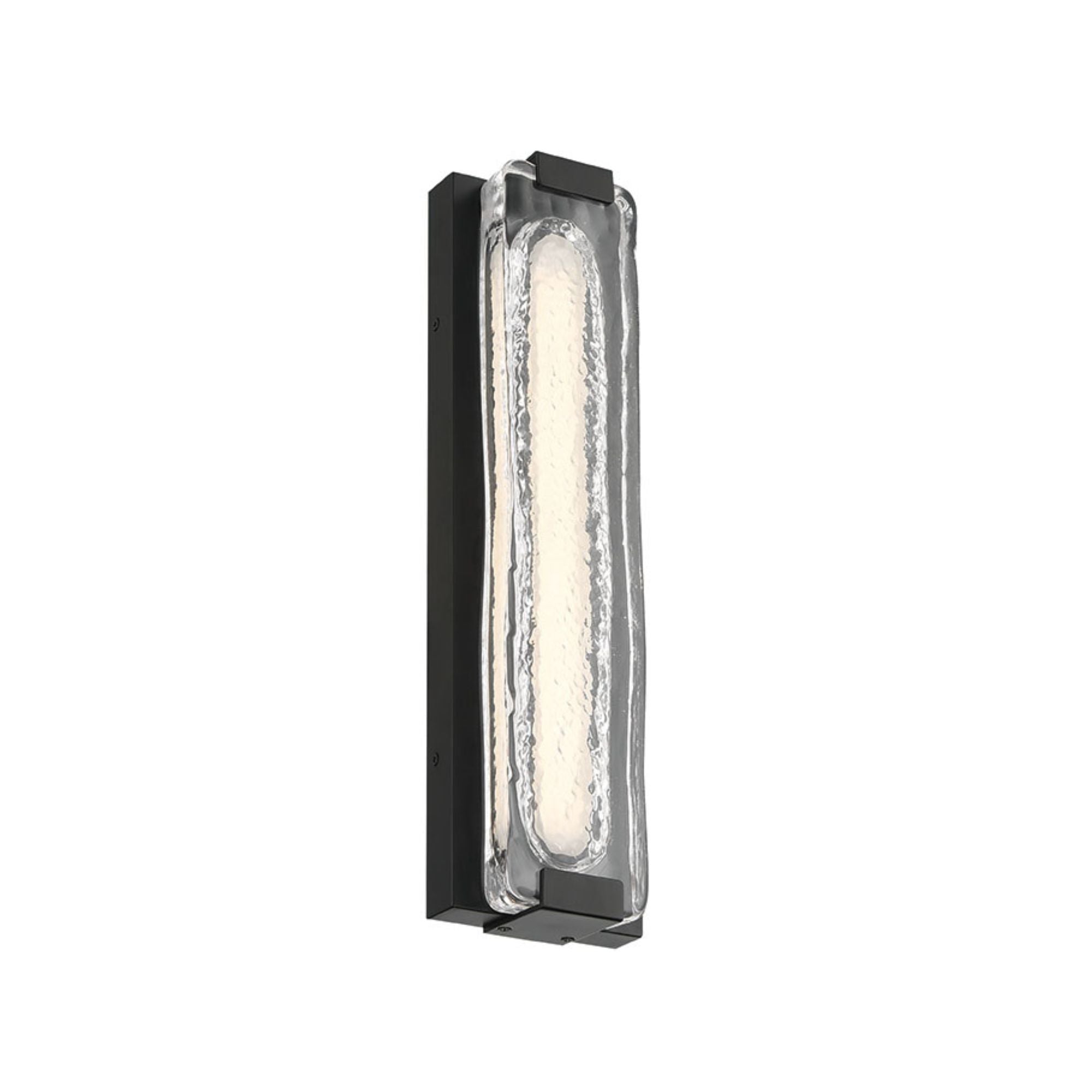 Eurofase Hiltic 17.5 in. Outdoor Sconce, Matte Black with Crystal Accents